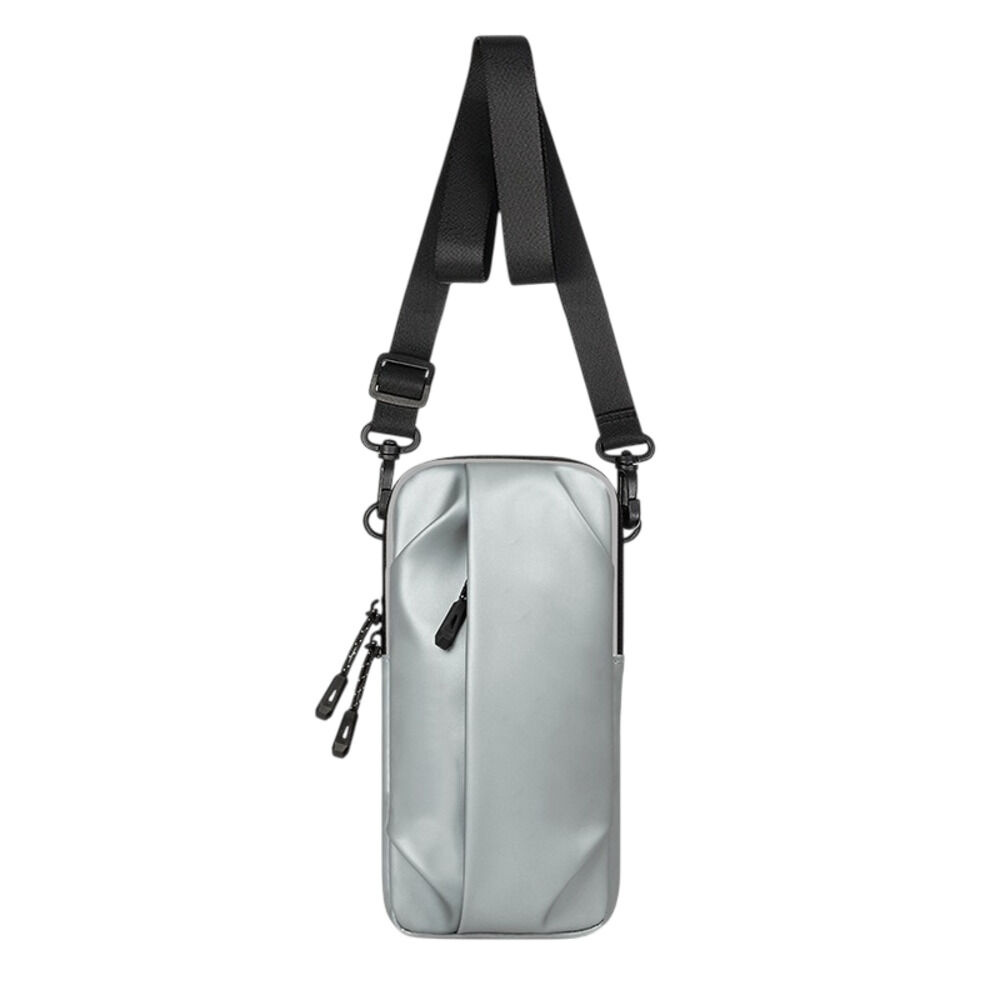 BACKYARD FAMILY「ランニングポーチ 通販 ランニング ランニングバッグ スリムポーチ ショルダーバッグ 軽量 薄型」|スポーツ|シルバー1