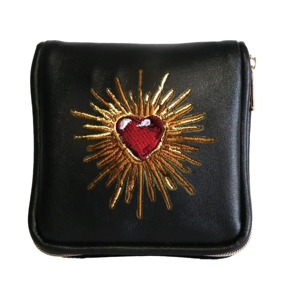 BACKYARD FAMILY「アクセサリーポーチ 小さめ 通販 アクセサリーケース ジュエリーポーチ ポーチ 持ち運び 収納」|ポーチ|ブラック1