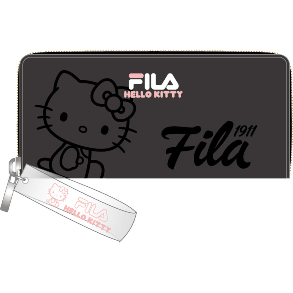 BACKYARD FAMILY「サンリオ 長財布 sanrio 通販 フィラ FILA 財布 ラウンド長財布 お財布 さいふ」|財布|ブラック1