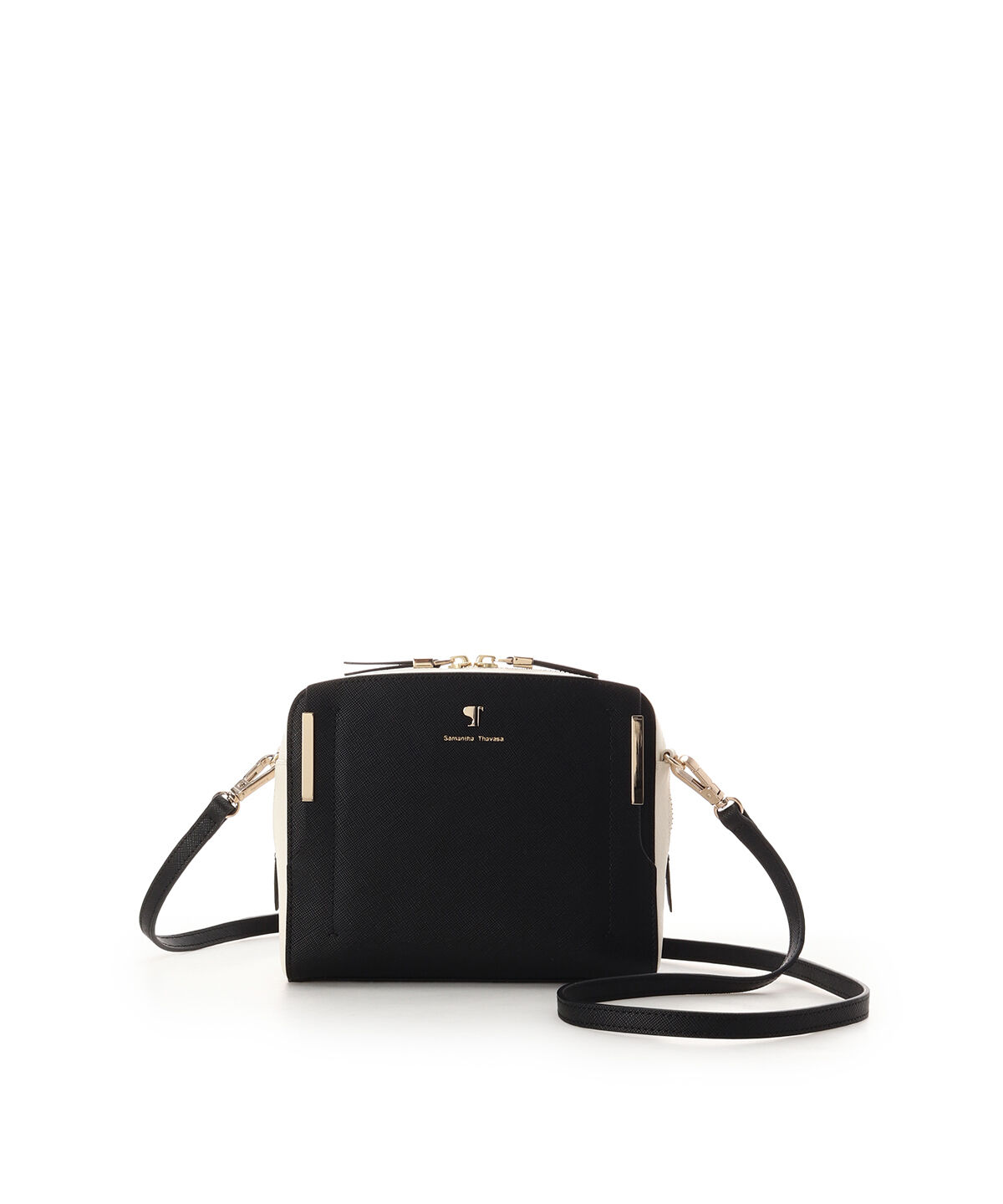 Samantha Thavasa「[Newカラー]Pomme d'espoir ポムディスポワール バイカラーショルダーバッグ」|ショルダー・メッセンジャー|ブラック