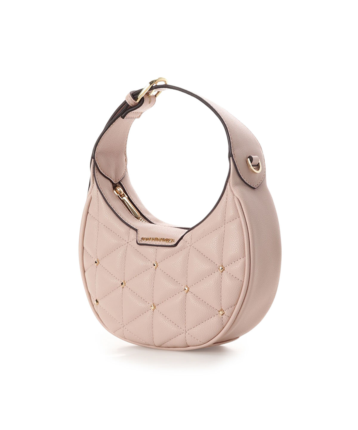 Samantha Vega「キルティングスタッズハーフムーンバッグ」|ハンドバッグ|