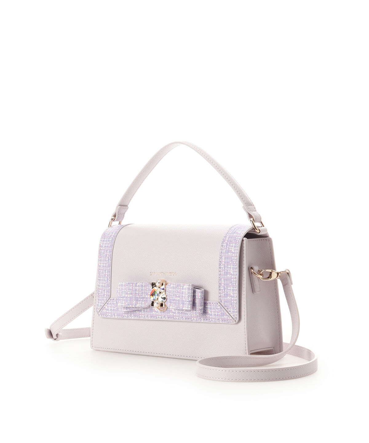 Samantha Vega「ツイードプリントジュエルリボンショルダーバッグ」|ショルダー・メッセンジャー|