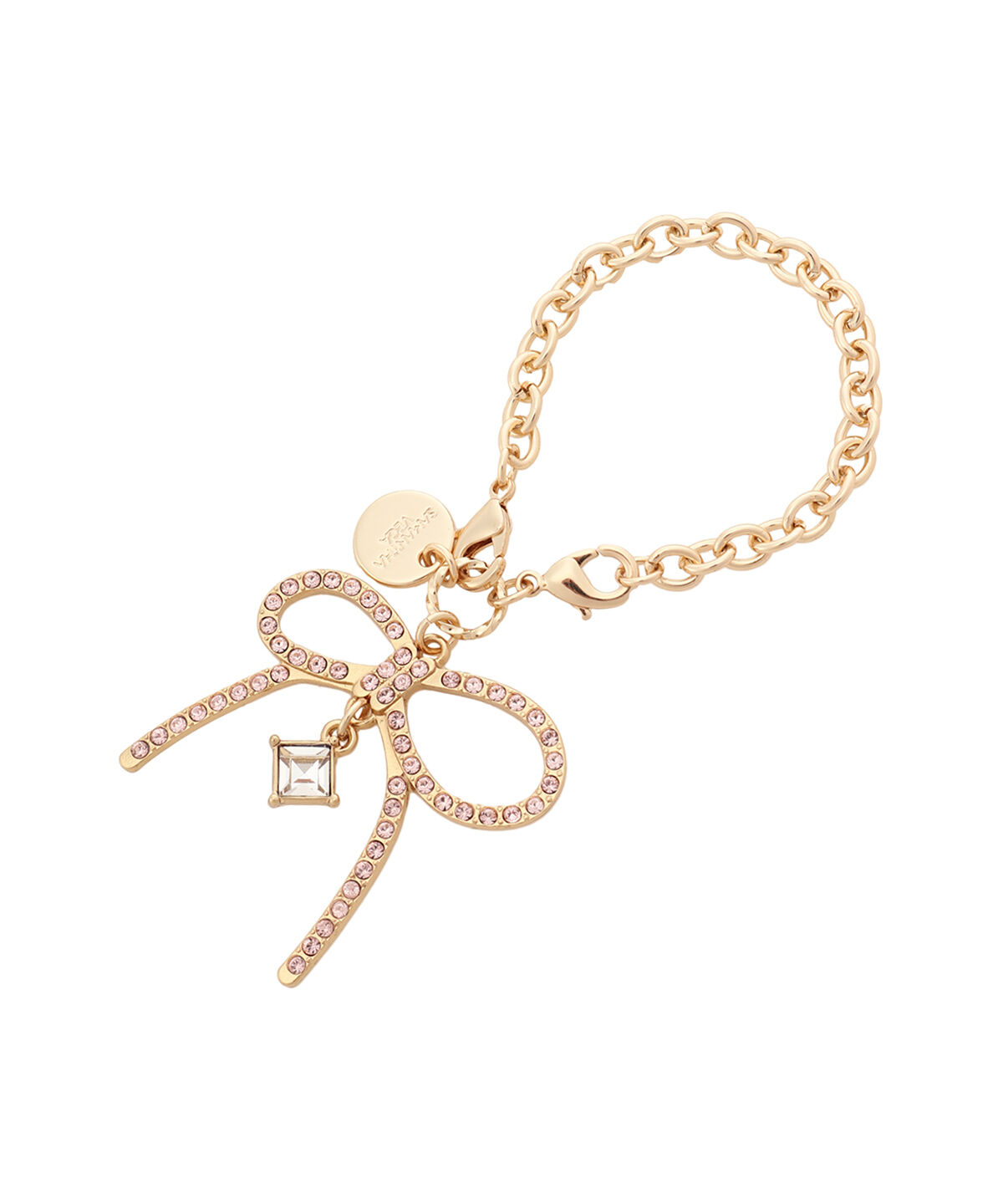 Samantha Vega「クリスタルリボンチャーム」|チャーム・キーホルダー|ピンク