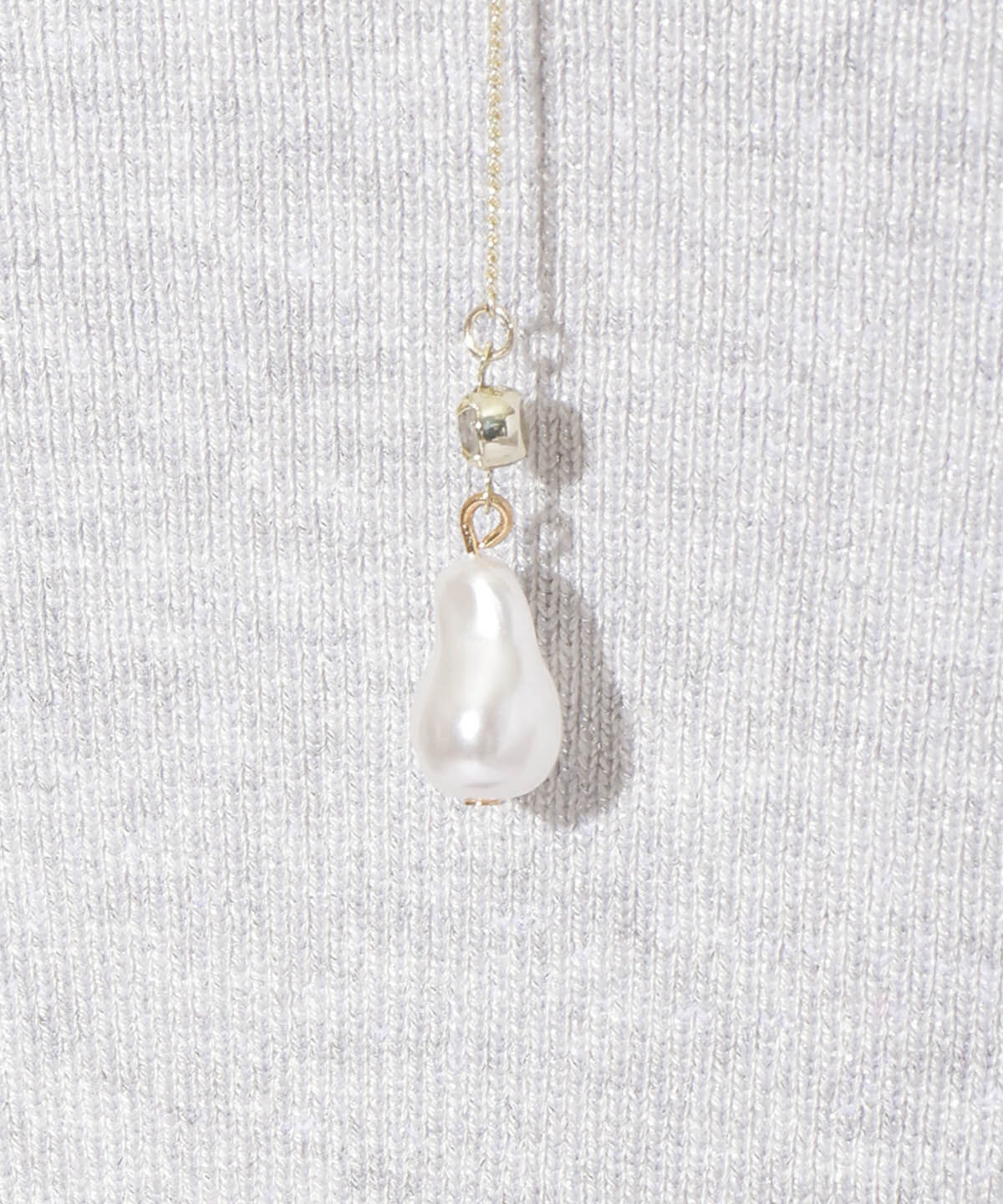 アンドクチュール「ラメニットバックチェーンプルオーバー」|ニット・セーター|