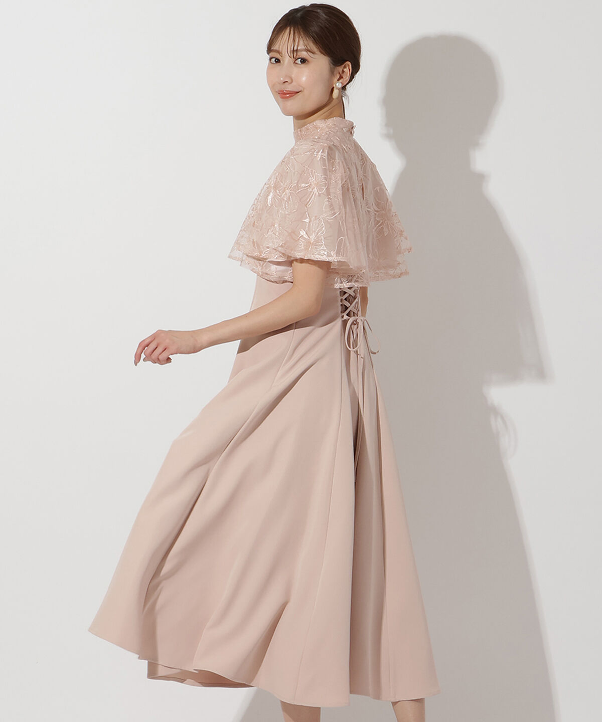 アンドクチュール「ラメフラワーチュールレイヤードドレス」|ドレス|