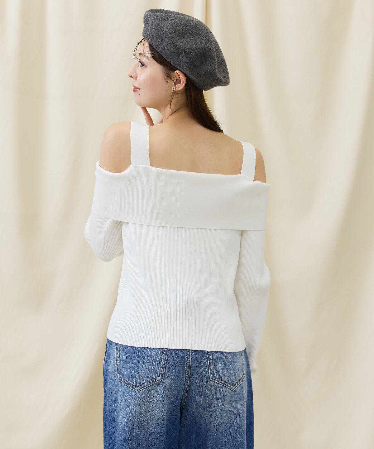 アンドクチュール「オフショルニットプルオーバー」|ニット・セーター|