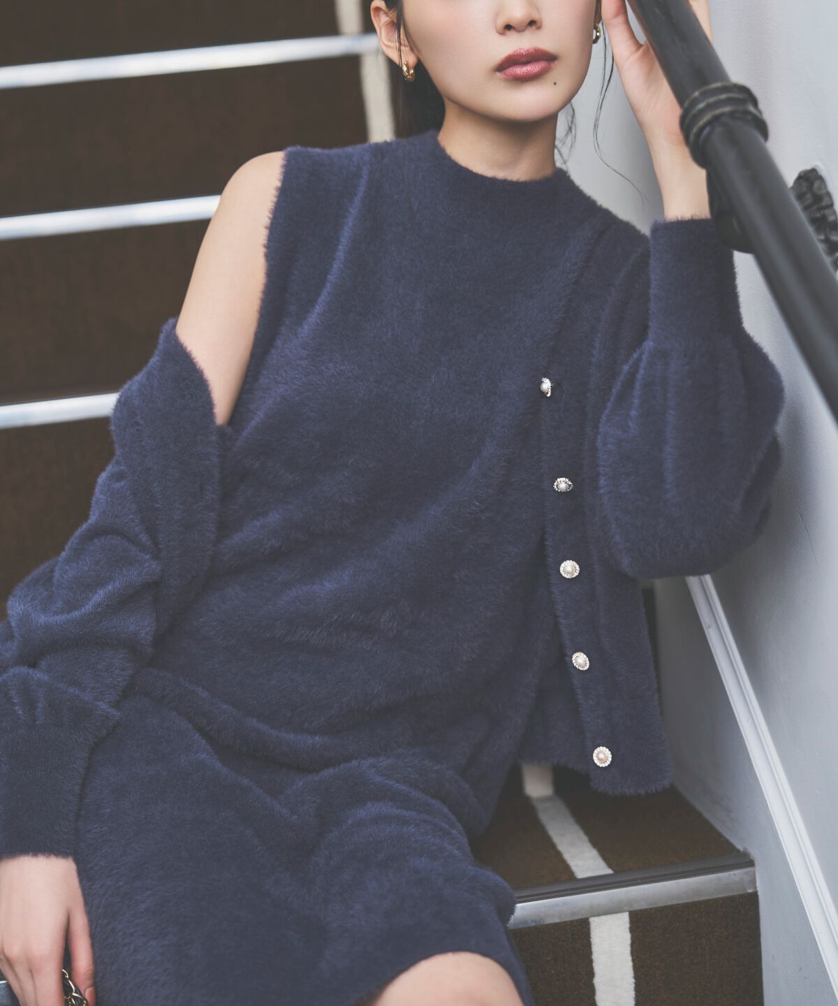 アンドクチュール「ラメフェザーニットアンサンブル」|ワンピース|