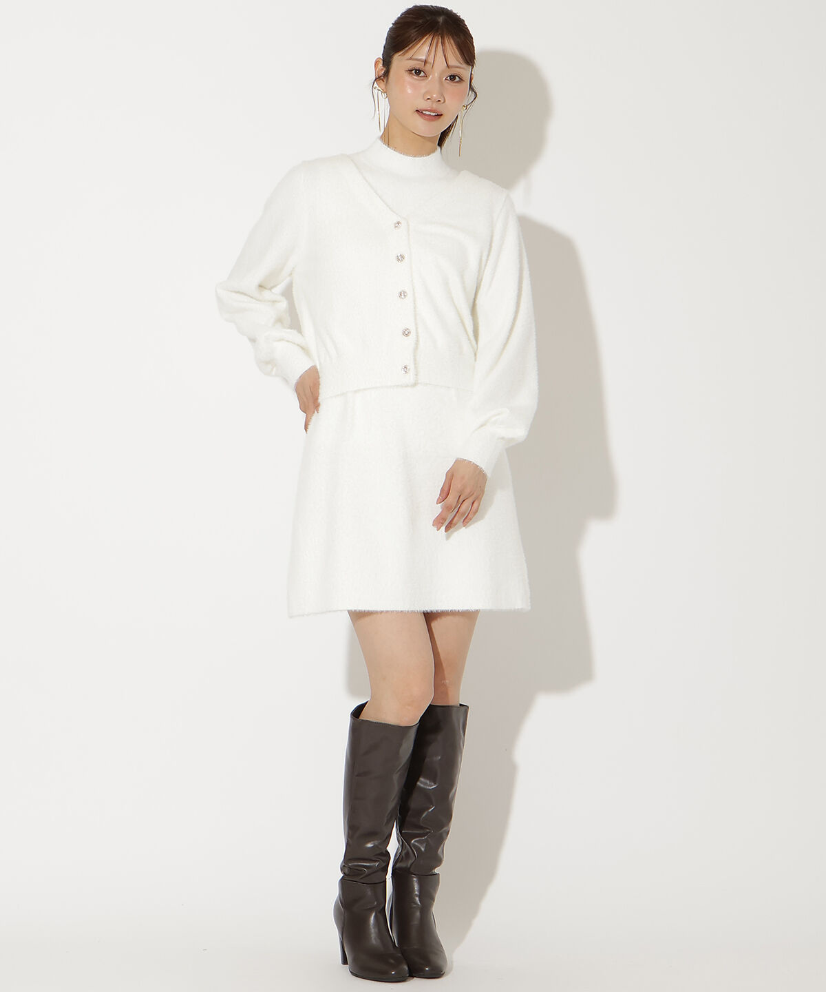 アンドクチュール「ラメフェザーニットアンサンブル」|ワンピース|