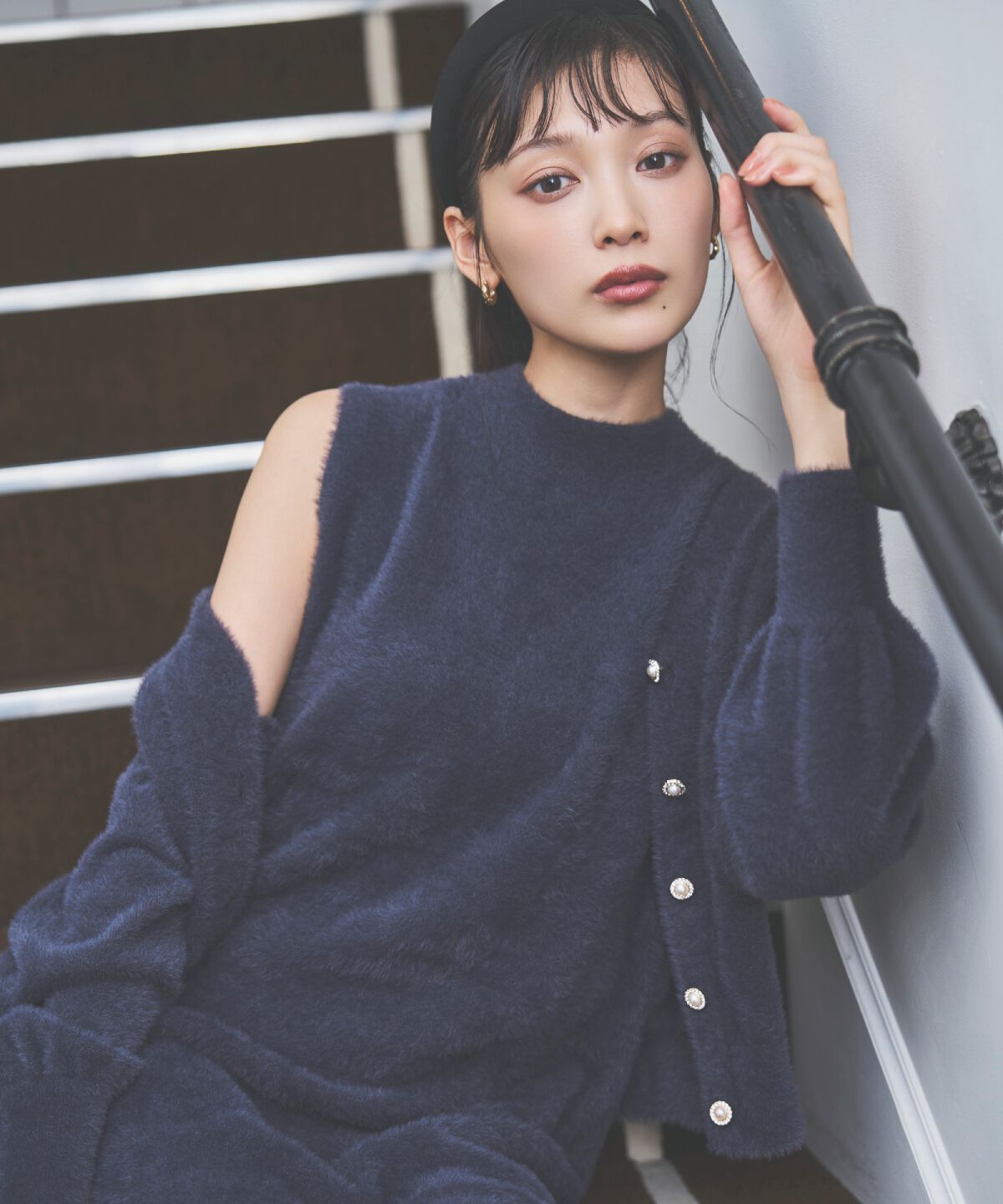 アンドクチュール「ラメフェザーニットアンサンブル」|ワンピース|