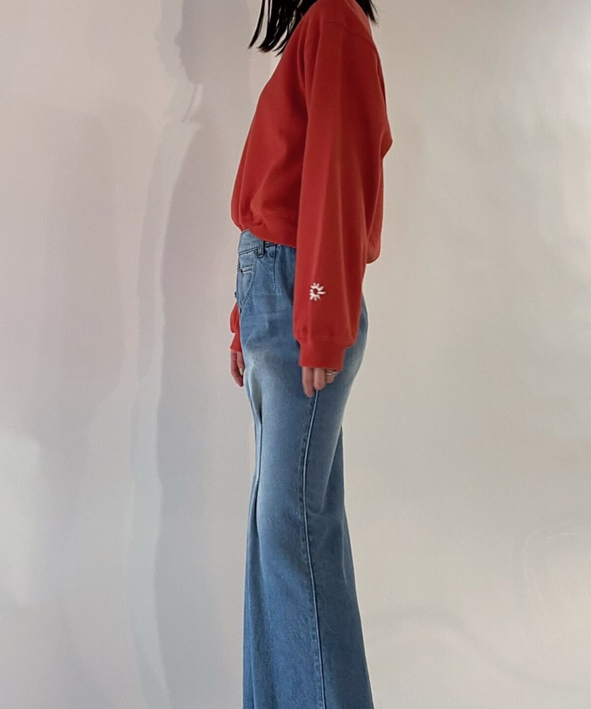 REDYAZEL「裏毛ワンポイント刺繍プルオーバー」|Tシャツ・カットソー|