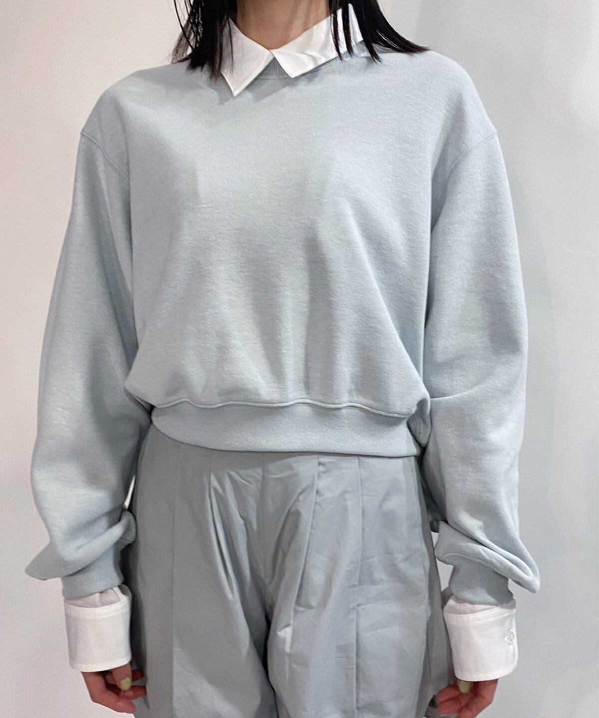 REDYAZEL「裏毛ワンポイント刺繍プルオーバー」|Tシャツ・カットソー|サックス