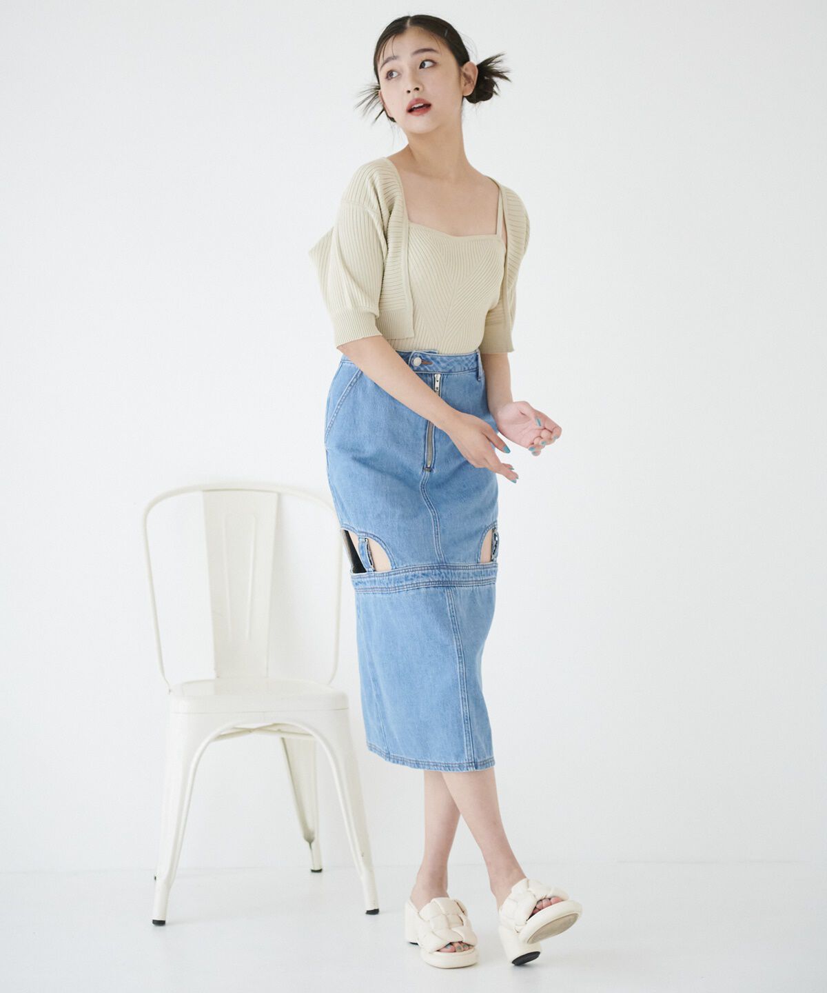 REDYAZEL「ニットキャミ&times;ボレロアンサンブル」|カーディガン|