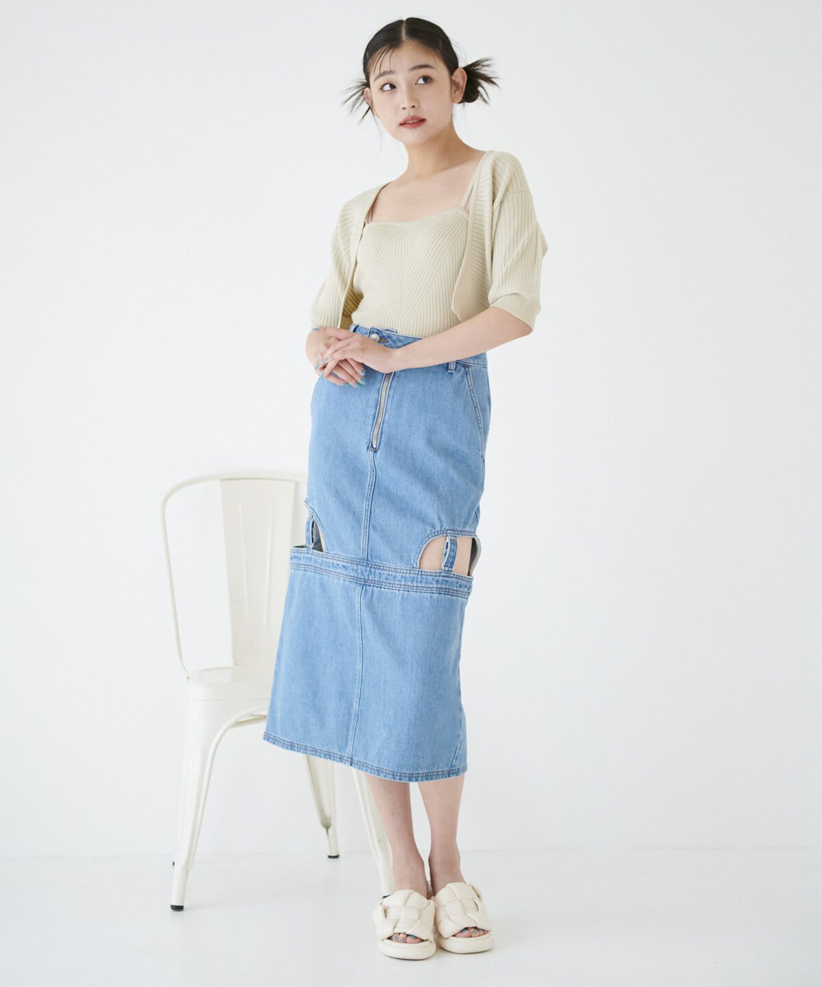 REDYAZEL「ニットキャミ&times;ボレロアンサンブル」|カーディガン|