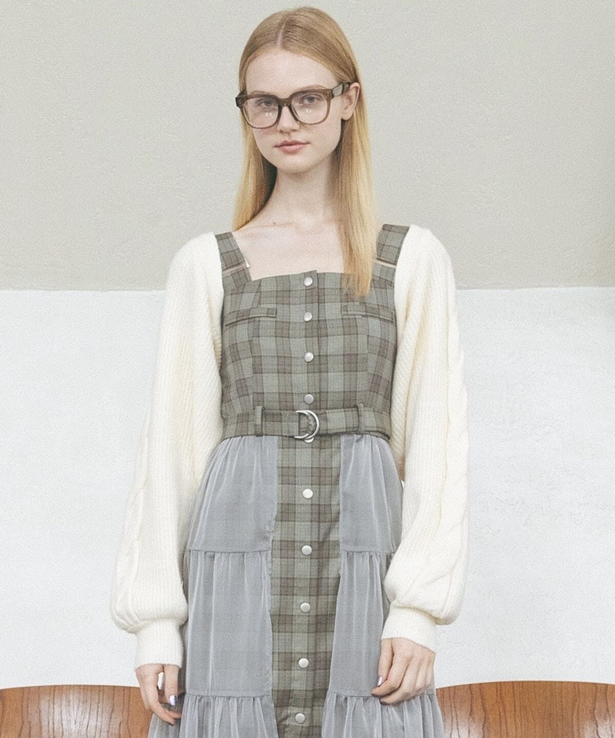 REDYAZEL「バックレースアップケーブルボレロ」|カーディガン|