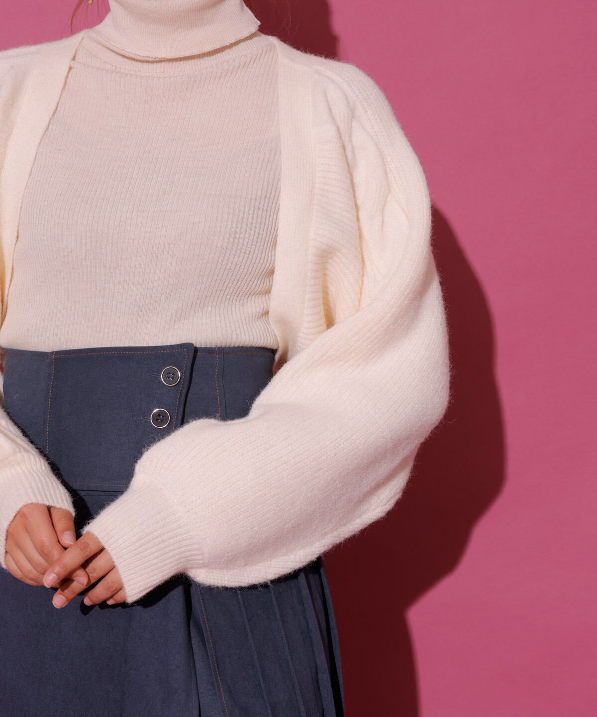 REDYAZEL「バックレースアップケーブルボレロ」|カーディガン|