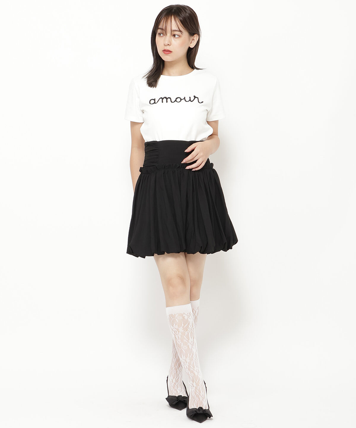 REDYAZEL「バルーンミニスカート」|フレア|