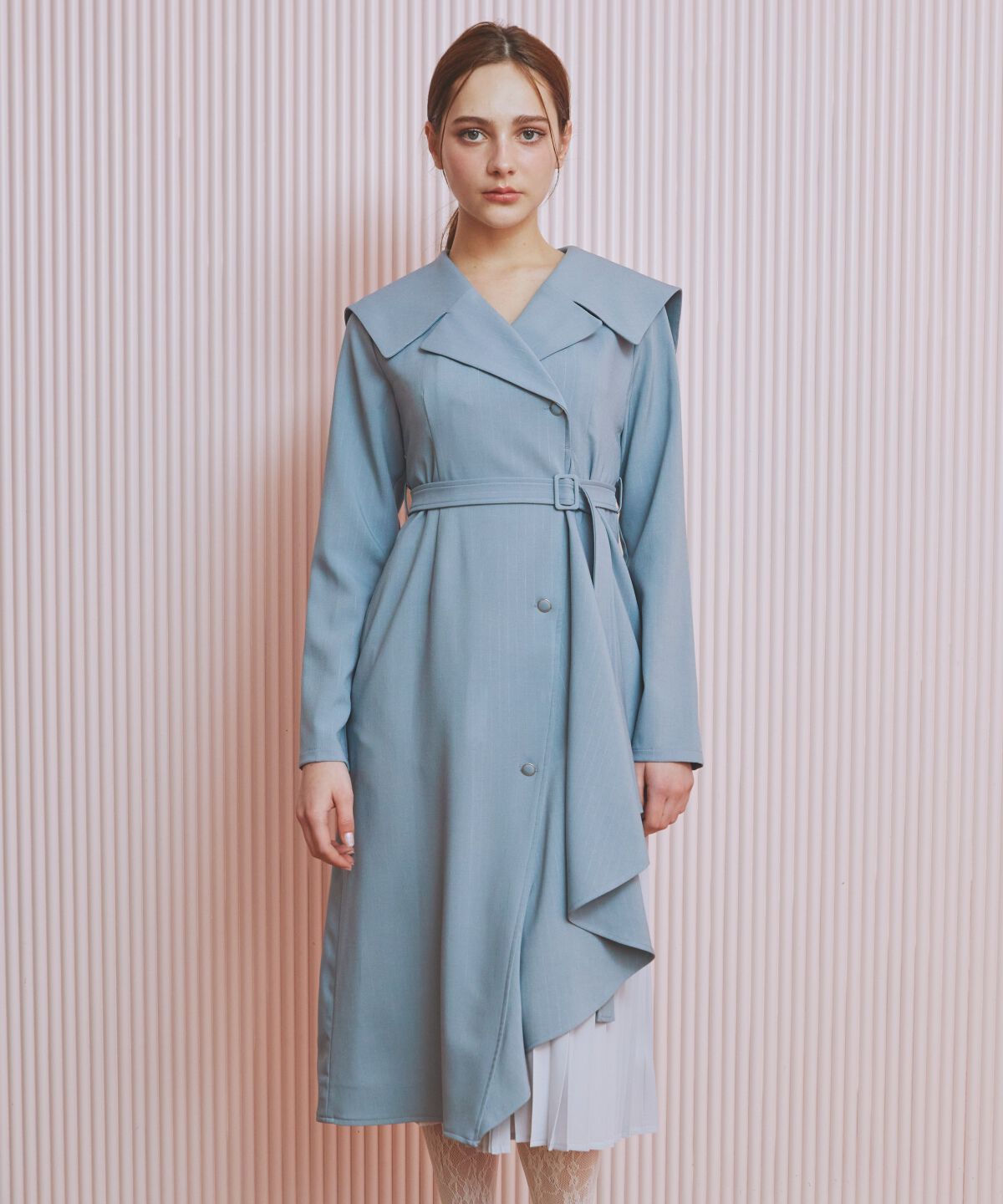 REDYAZEL「アシメデザインセーラープリーツワンピース」|ワンピース|