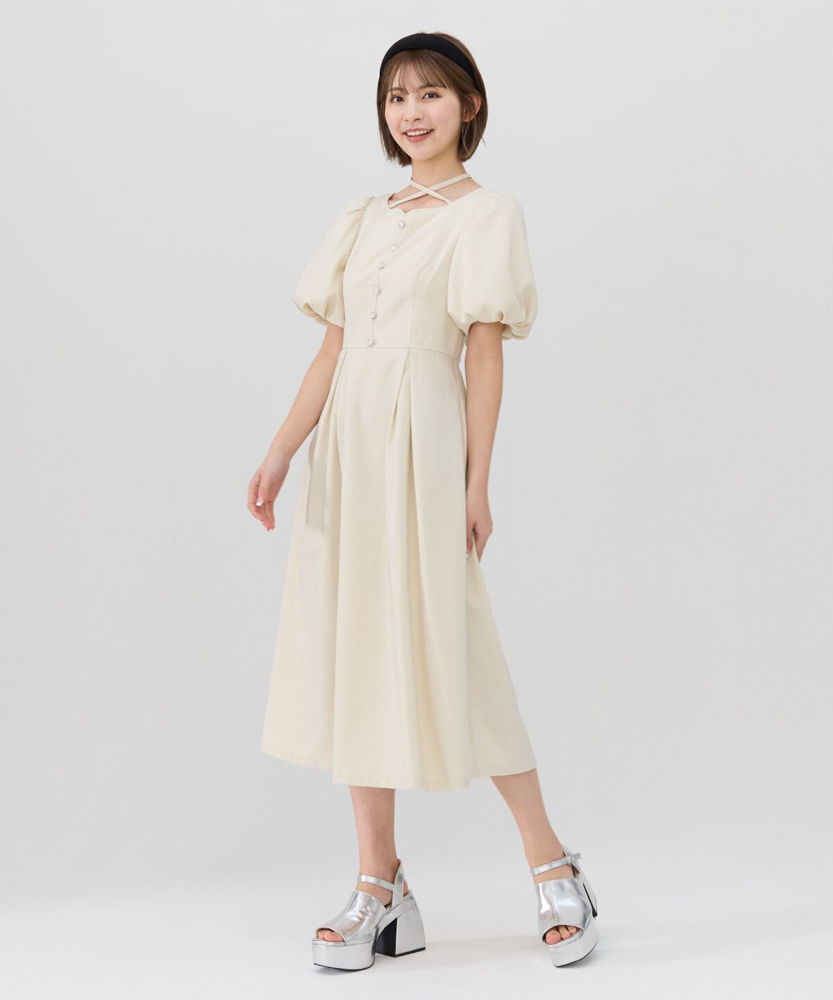 REDYAZEL「バルーンスリーブワンピース」|ワンピース|