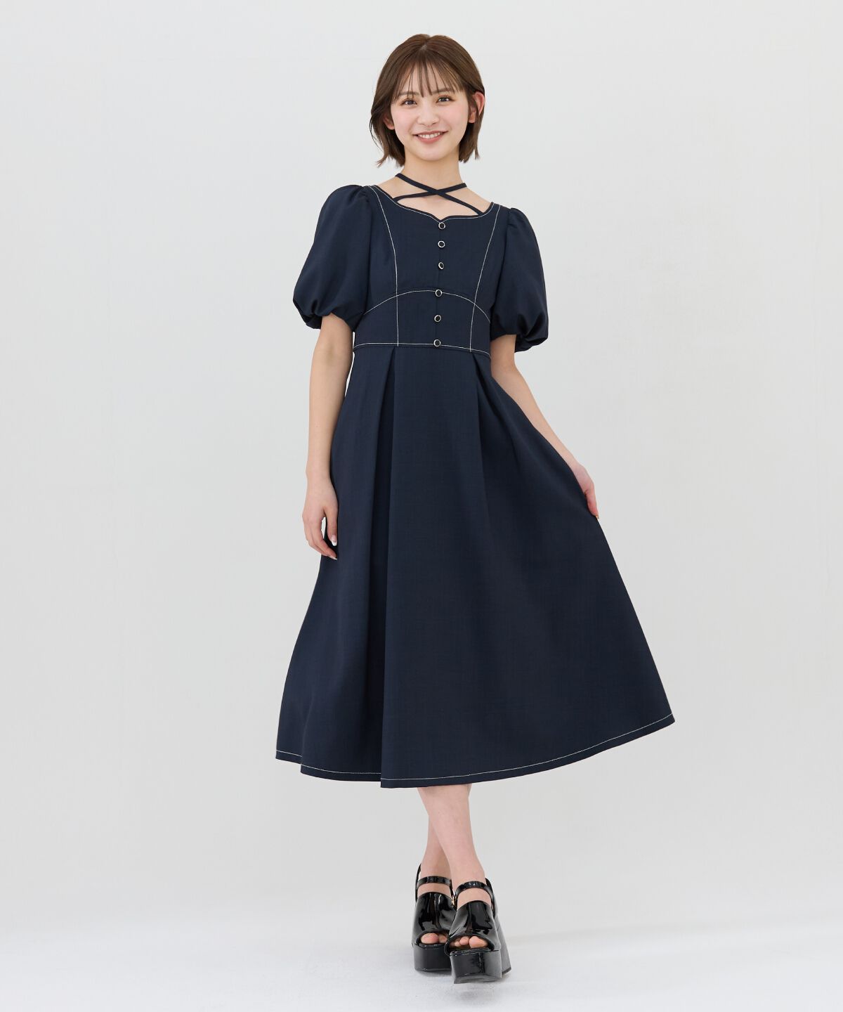 REDYAZEL「バルーンスリーブワンピース」|ワンピース|