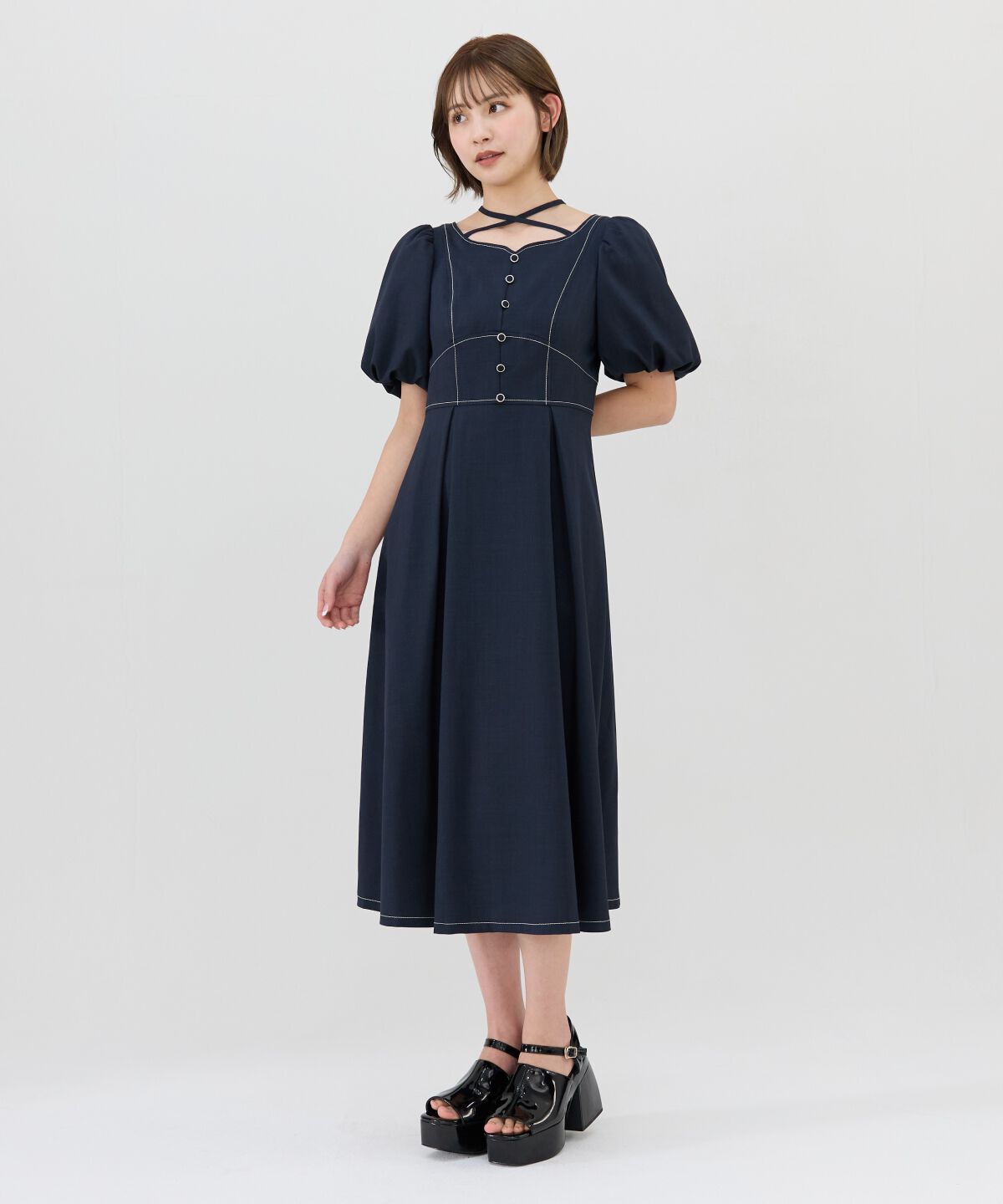 REDYAZEL「バルーンスリーブワンピース」|ワンピース|