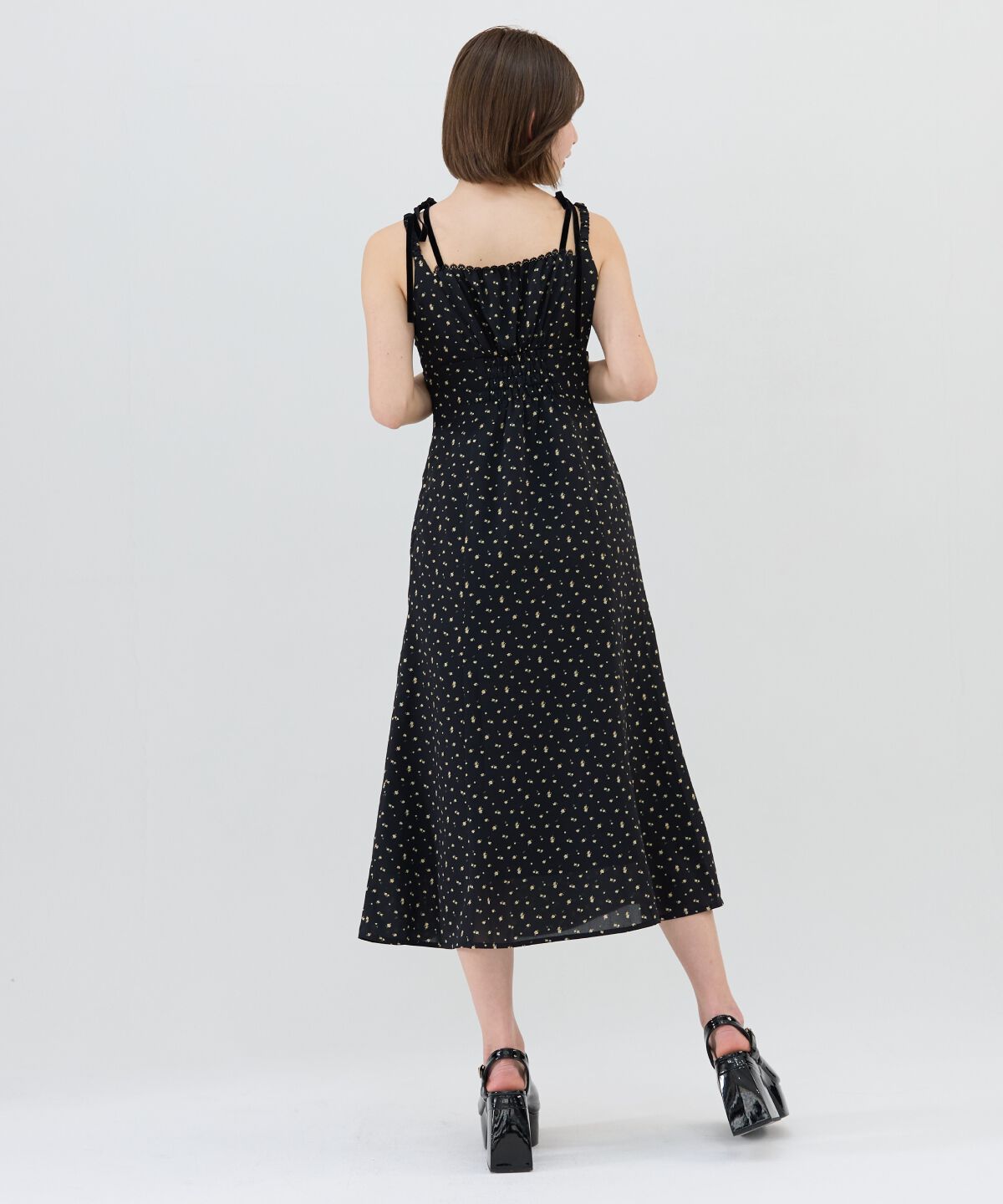 REDYAZEL「ミニフラワーWストラップロングワンピース」|ワンピース|