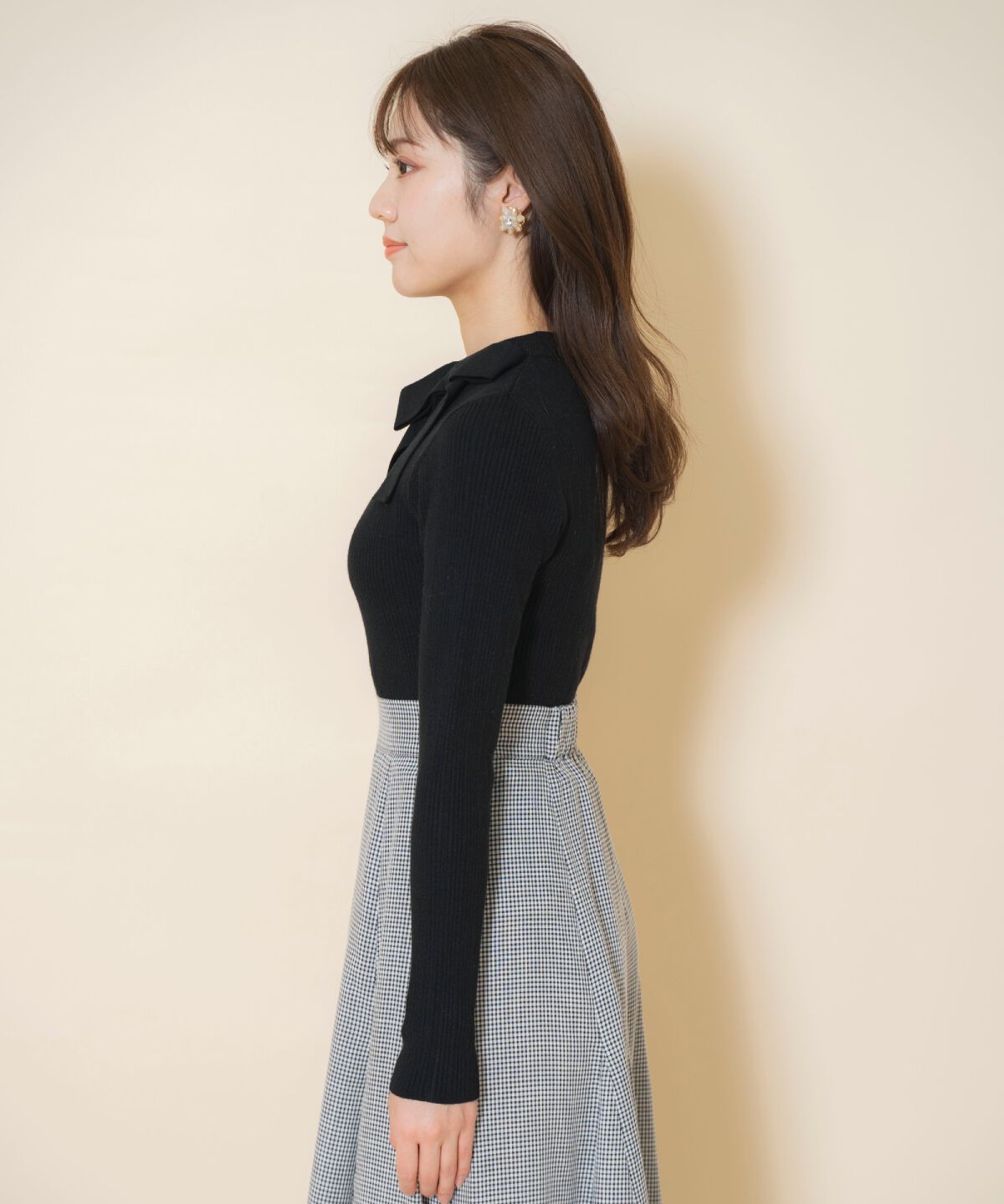 WILLSELECTION「アシメリボンプルオーバー」|ニット・セーター|