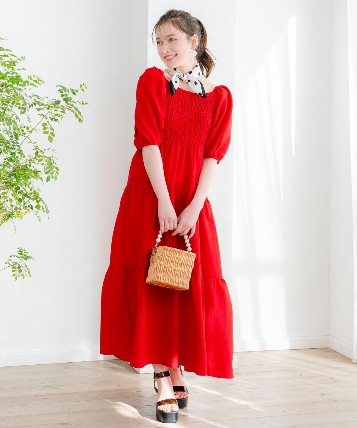 WILLSELECTION「ボリューム袖ティアードワンピース」|ワンピース|