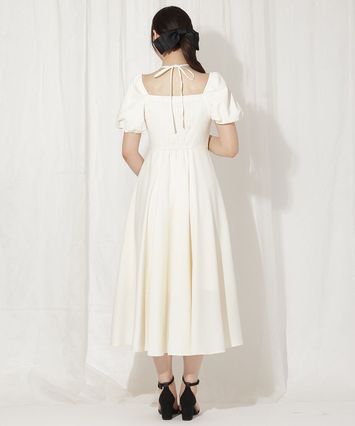 WILLSELECTION「クロスネックバルーンスリーブワンピース」|ワンピース|