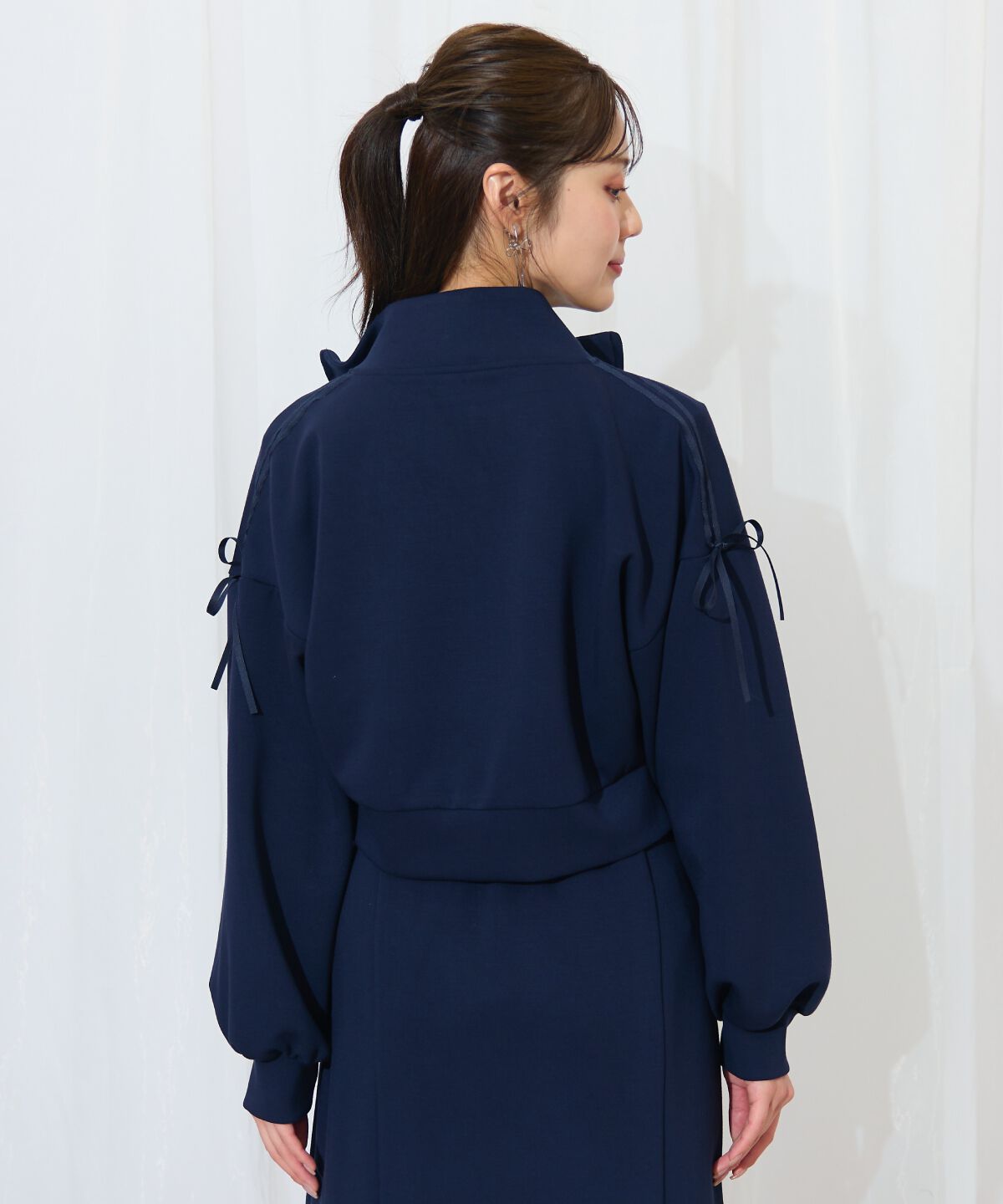 WILLSELECTION「ロゴ刺繍リボントラックジャケット」|パーカー|