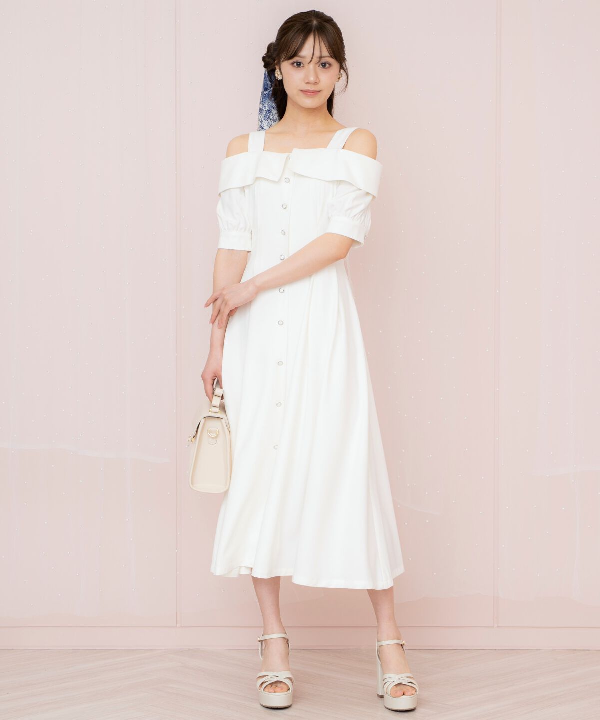 WILLSELECTION「リボンストラップオフショルワンピース」|ワンピース|