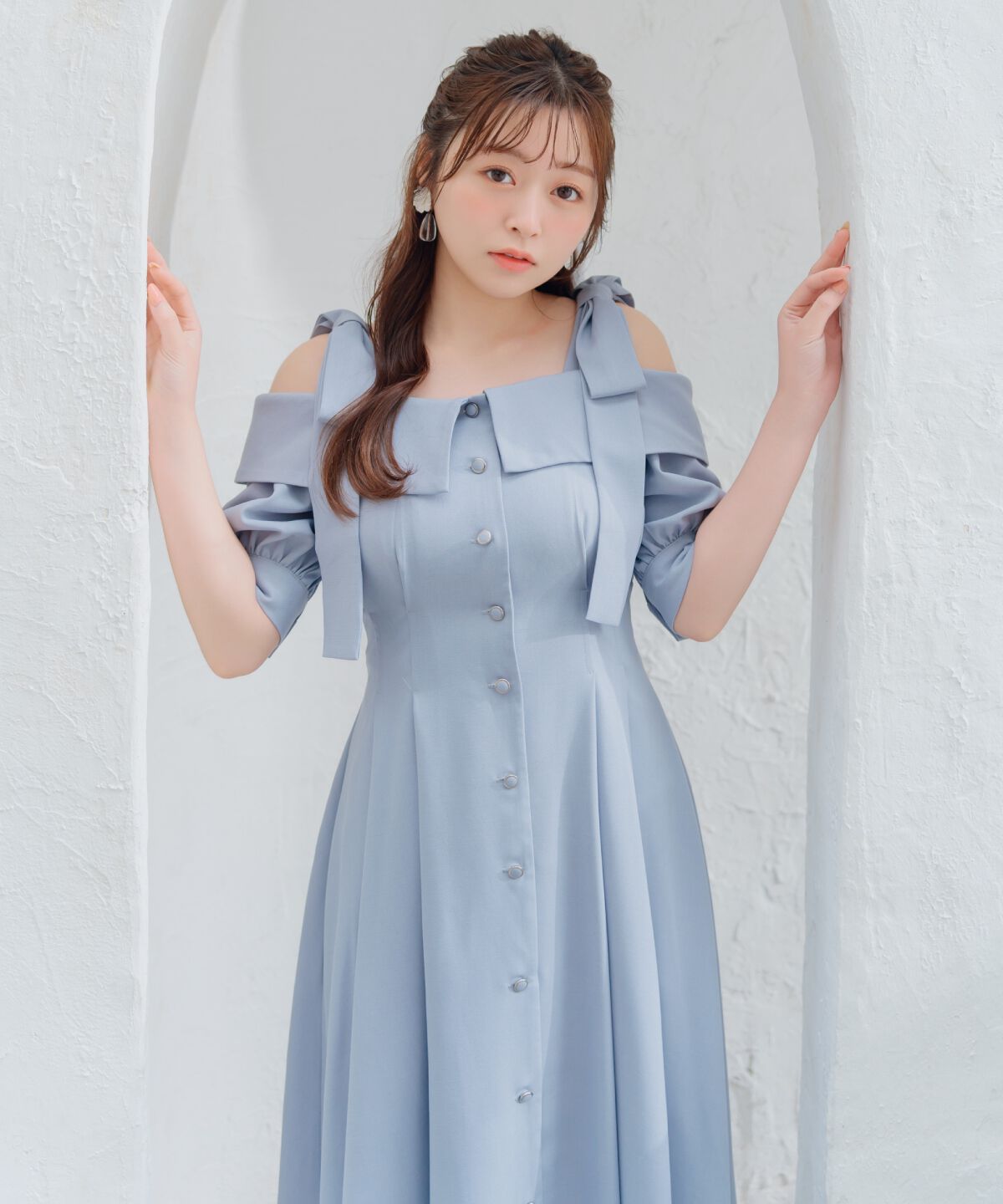 WILLSELECTION「リボンストラップオフショルワンピース」|ワンピース|