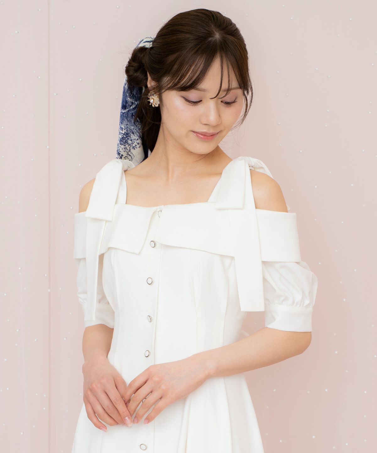 WILLSELECTION「リボンストラップオフショルワンピース」|ワンピース|