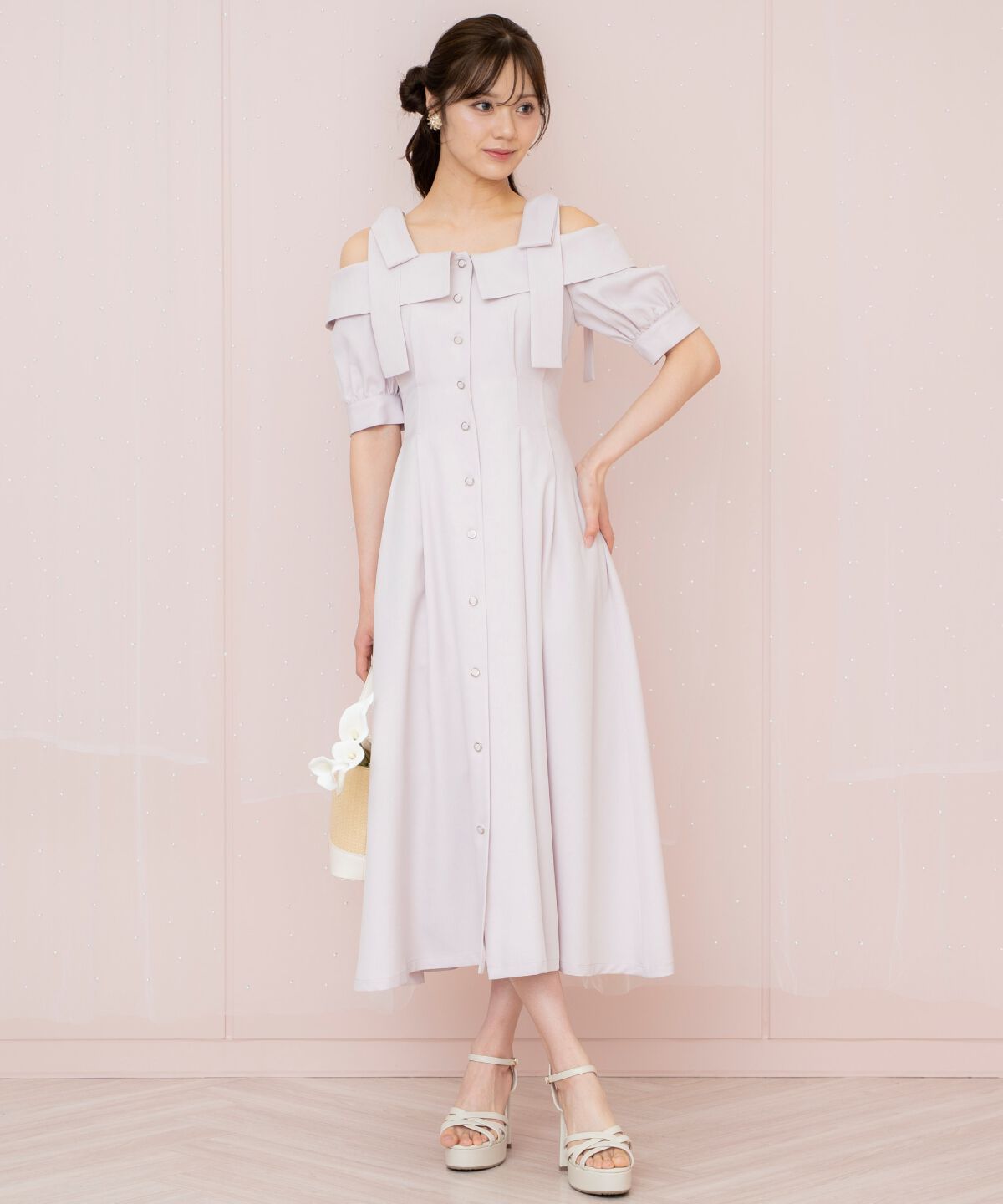 WILLSELECTION「リボンストラップオフショルワンピース」|ワンピース|