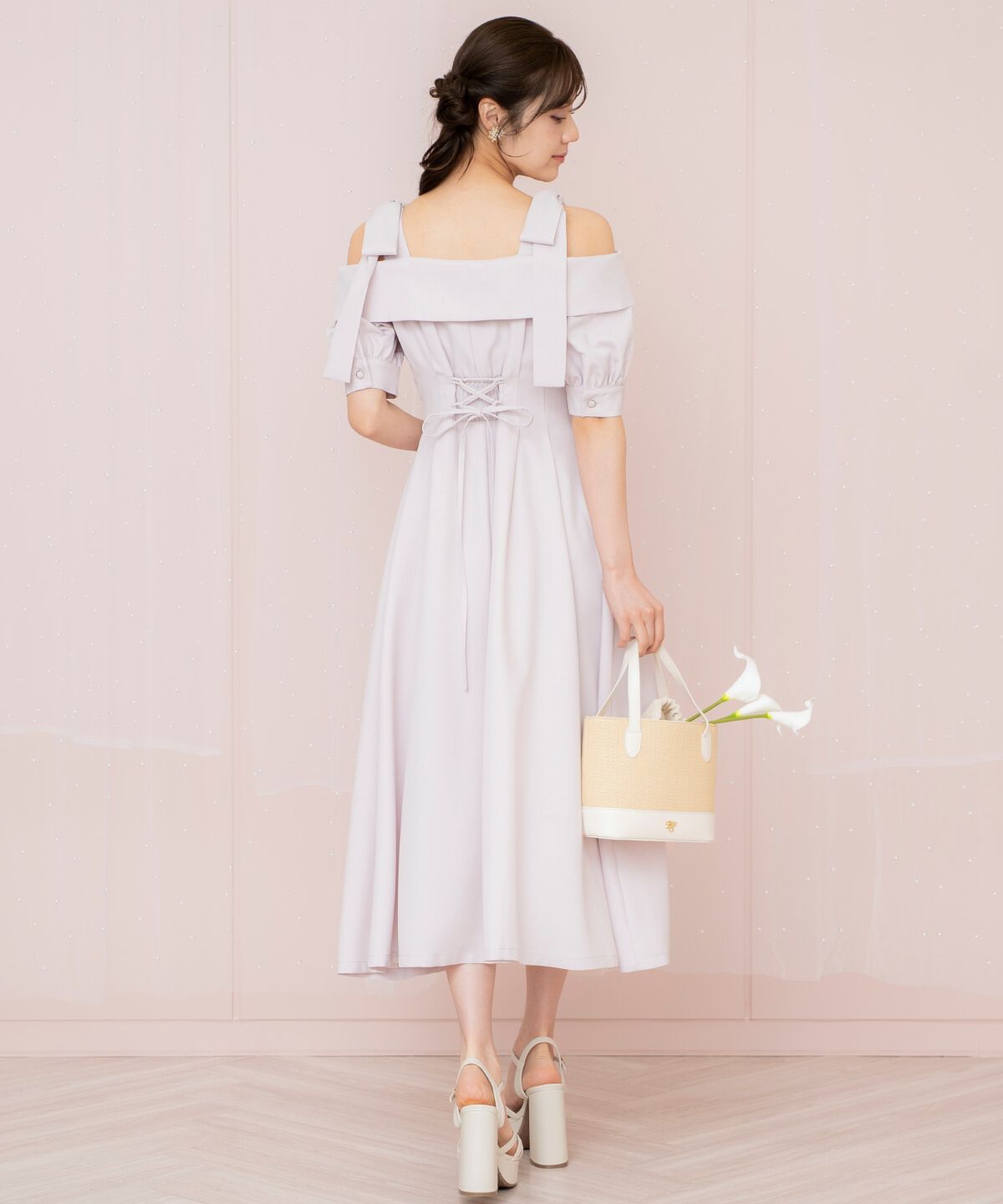 WILLSELECTION「リボンストラップオフショルワンピース」|ワンピース|