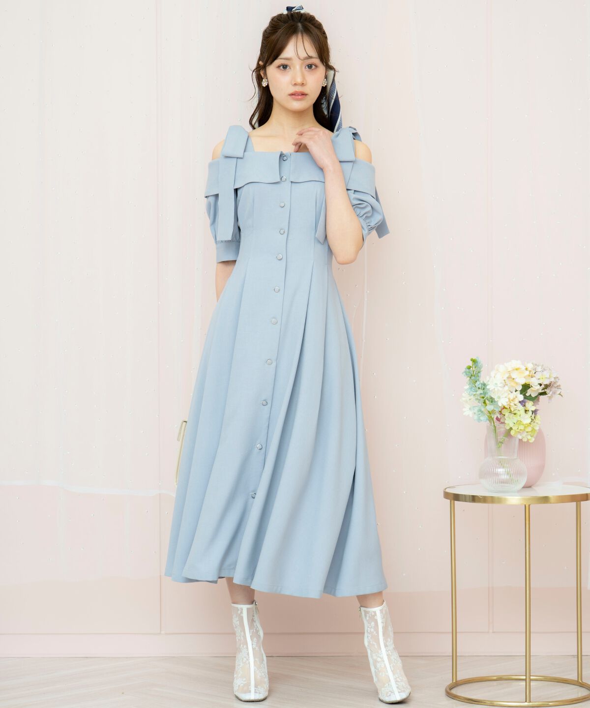 WILLSELECTION「リボンストラップオフショルワンピース」|ワンピース|