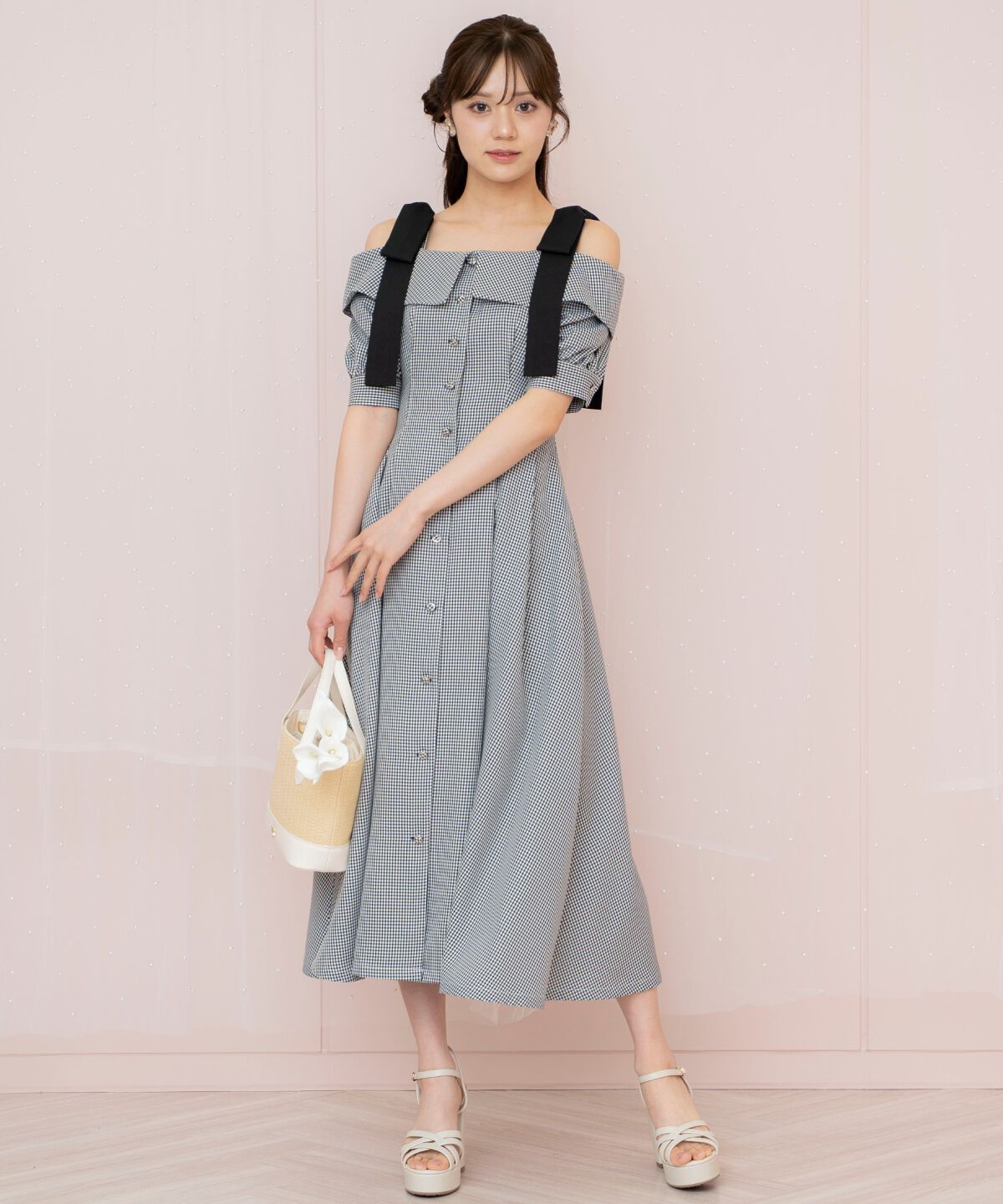 WILLSELECTION「リボンストラップオフショルワンピース」|ワンピース|