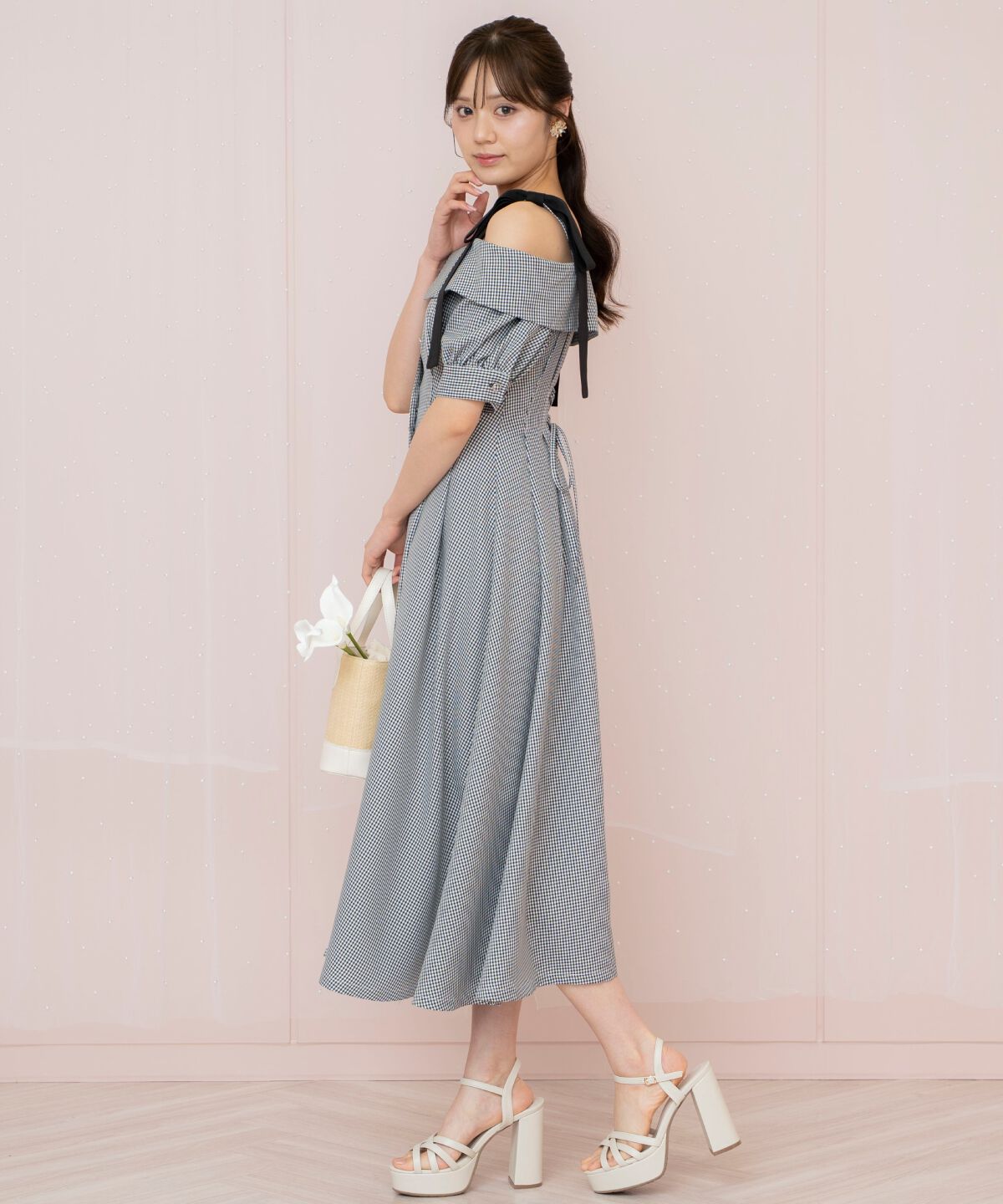 WILLSELECTION「リボンストラップオフショルワンピース」|ワンピース|