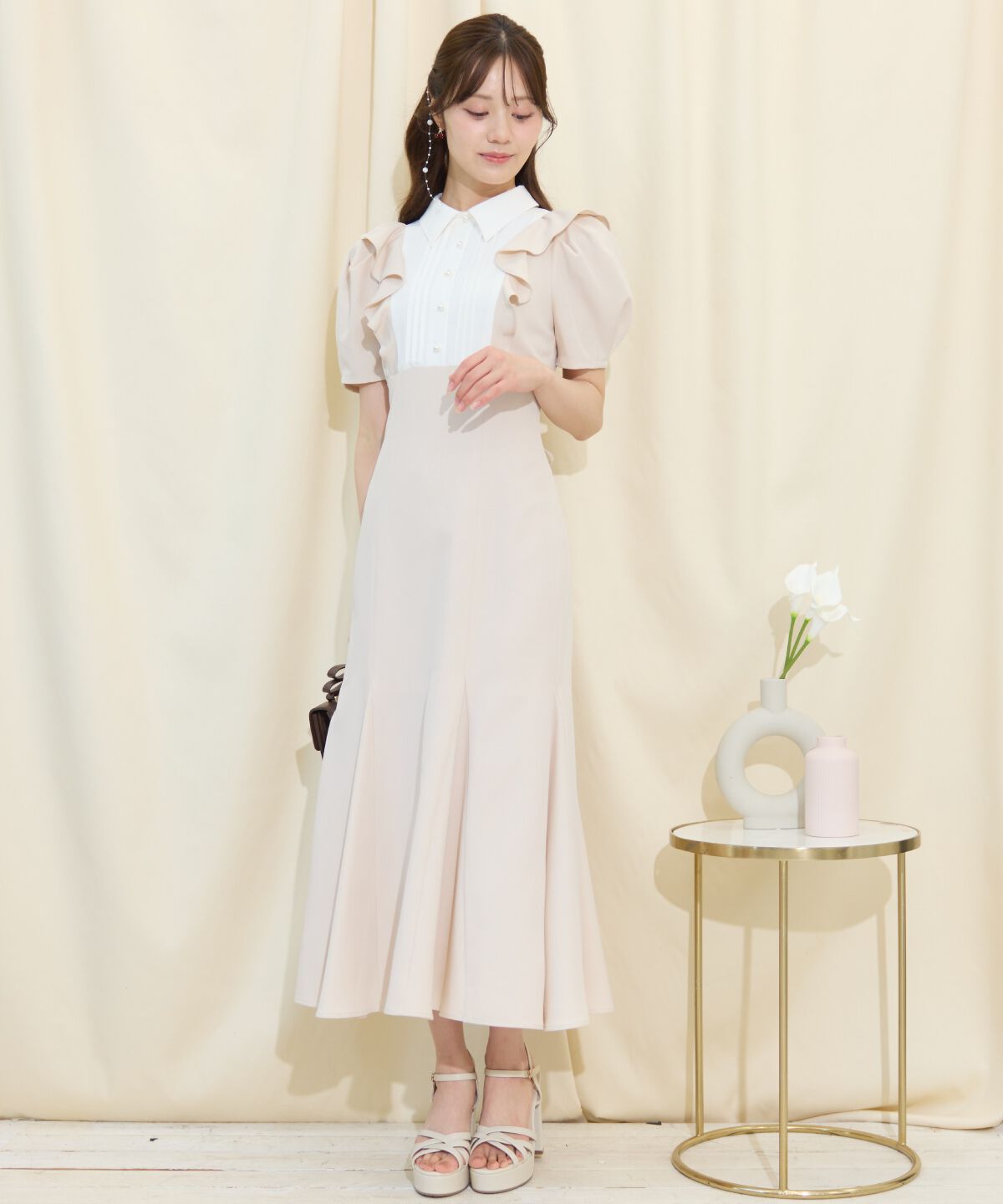 WILLSELECTION「ヨーク切り替えリボンタイマーメイドワンピース」|ワンピース|