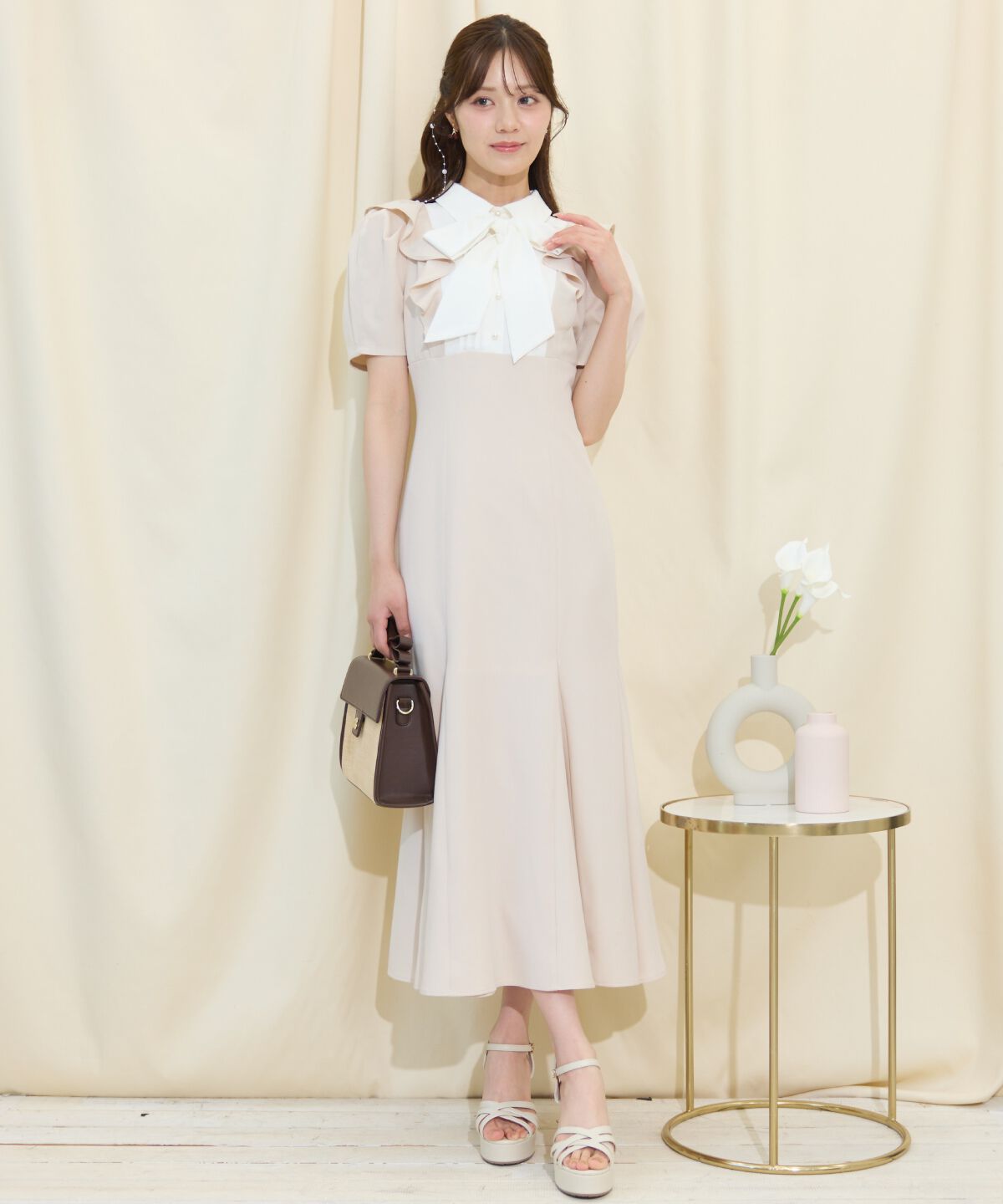 WILLSELECTION「ヨーク切り替えリボンタイマーメイドワンピース」|ワンピース|