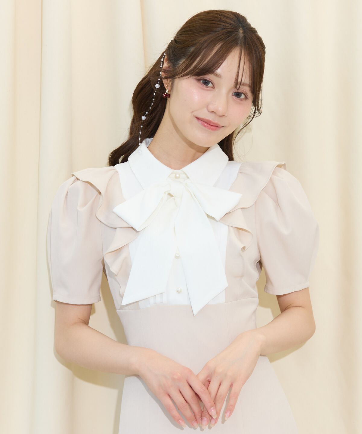 WILLSELECTION「ヨーク切り替えリボンタイマーメイドワンピース」|ワンピース|