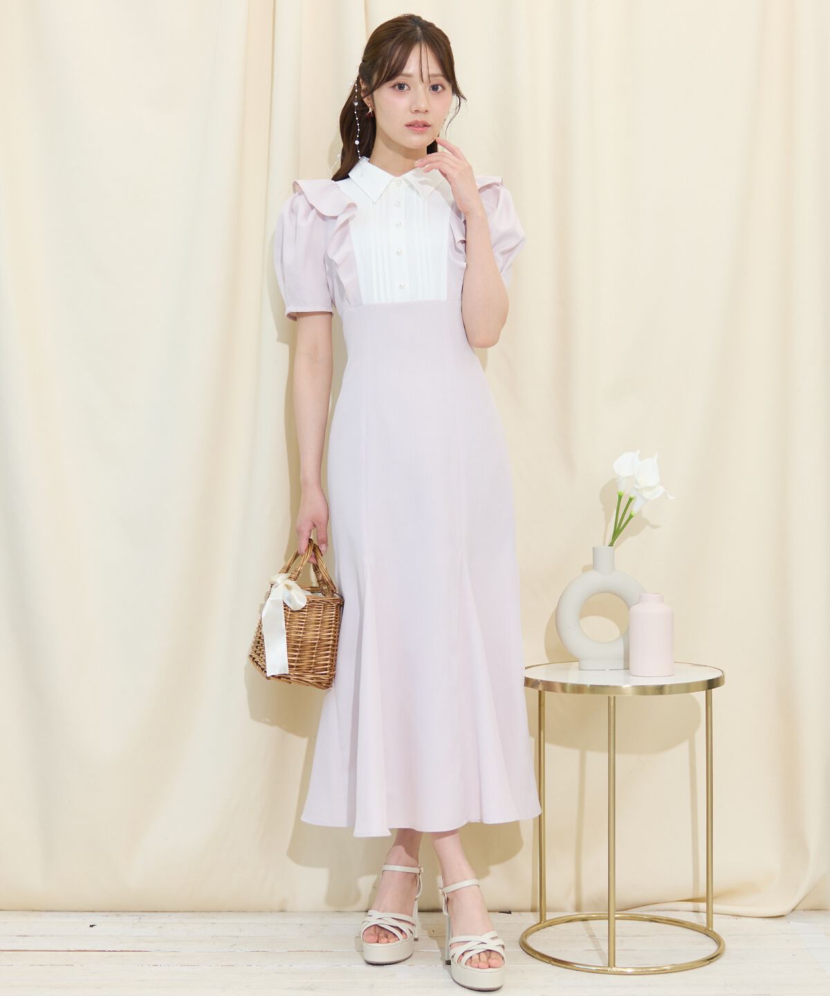 WILLSELECTION「ヨーク切り替えリボンタイマーメイドワンピース」|ワンピース|