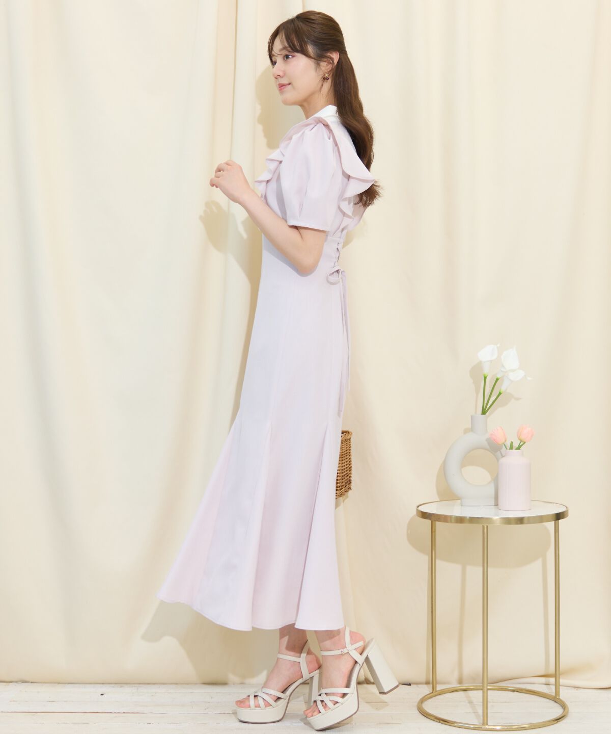 WILLSELECTION「ヨーク切り替えリボンタイマーメイドワンピース」|ワンピース|