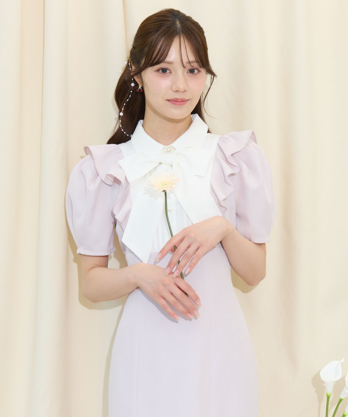 WILLSELECTION「ヨーク切り替えリボンタイマーメイドワンピース」|ワンピース|