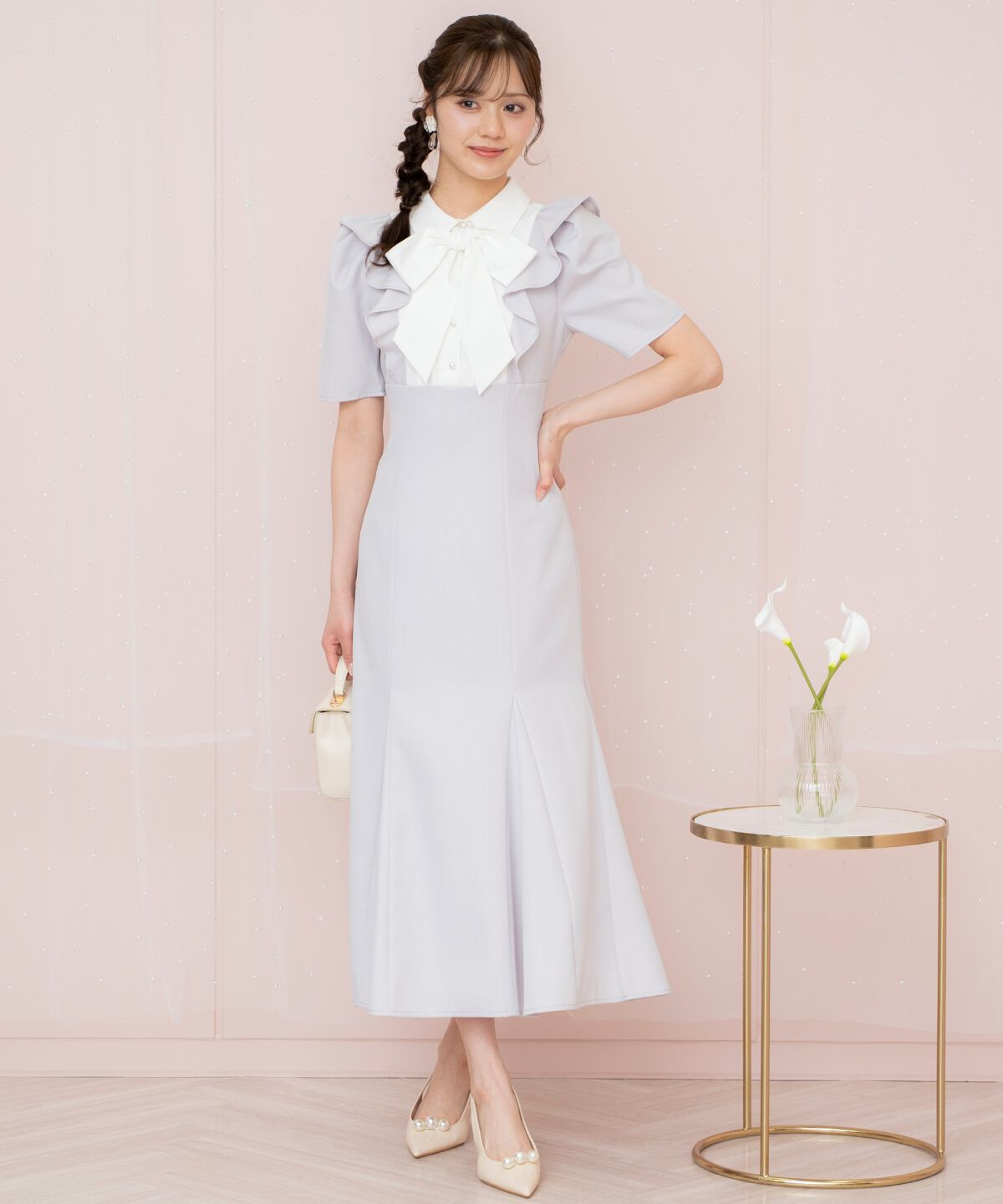 WILLSELECTION「ヨーク切り替えリボンタイマーメイドワンピース」|ワンピース|