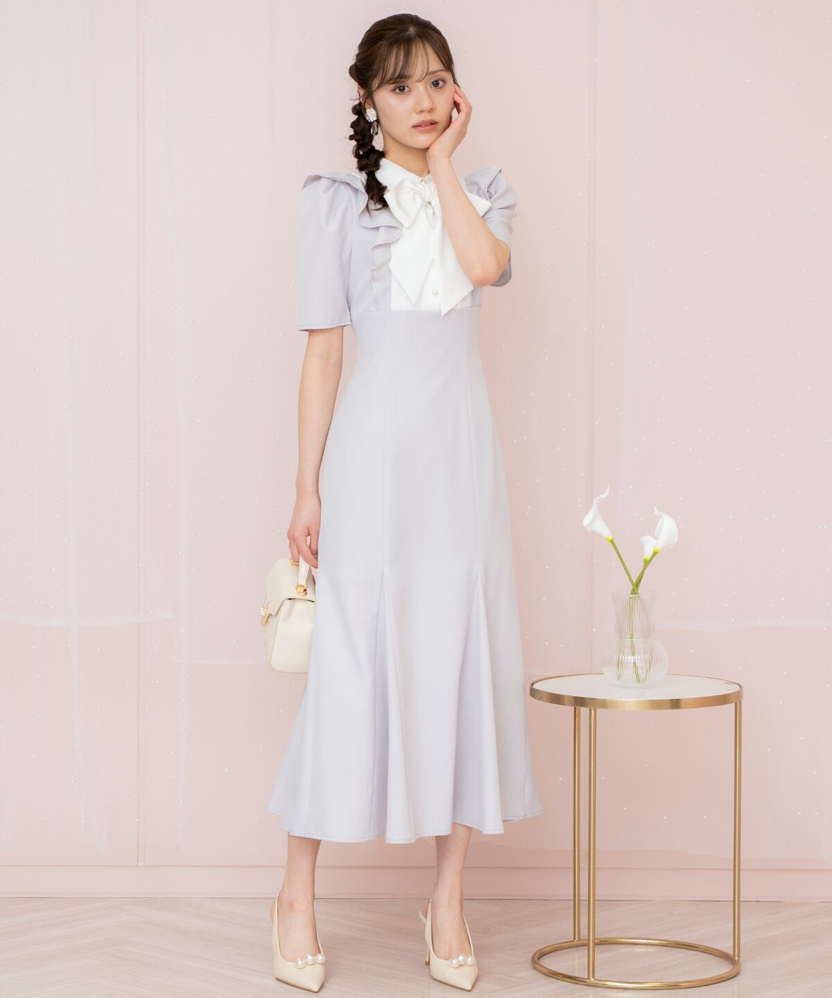 WILLSELECTION「ヨーク切り替えリボンタイマーメイドワンピース」|ワンピース|