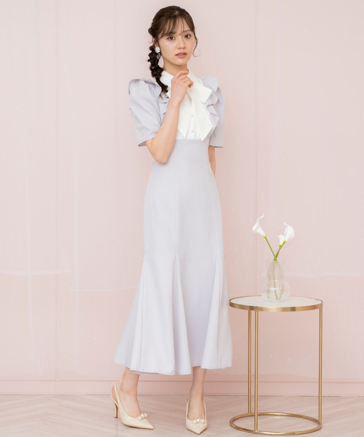 WILLSELECTION「ヨーク切り替えリボンタイマーメイドワンピース」|ワンピース|