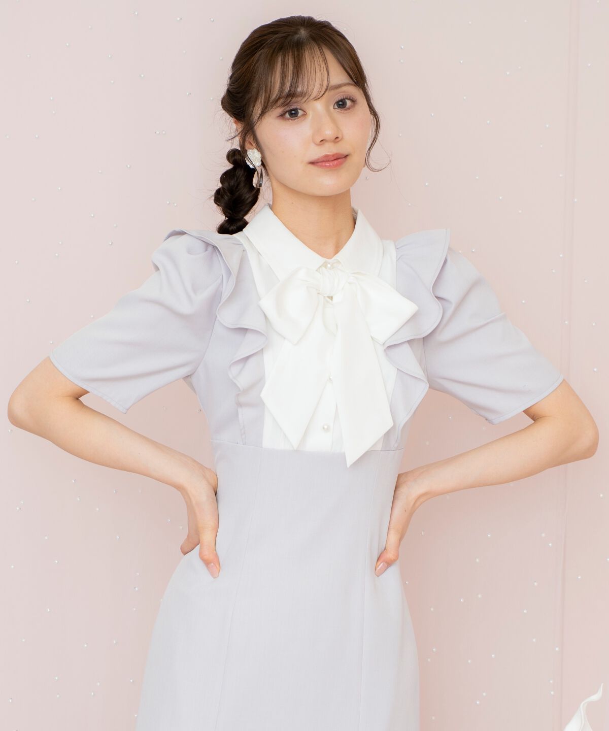 WILLSELECTION「ヨーク切り替えリボンタイマーメイドワンピース」|ワンピース|