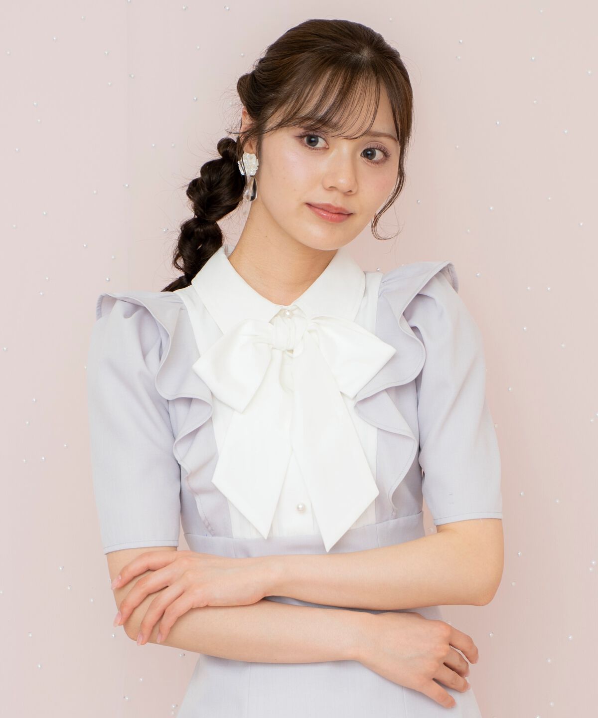 WILLSELECTION「ヨーク切り替えリボンタイマーメイドワンピース」|ワンピース|