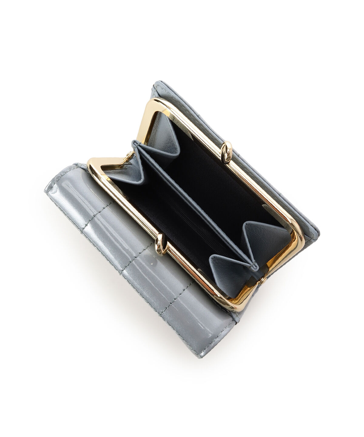 Samantha Thavasa Petit Choice「エナメルキルティング がま口折財布」|財布|