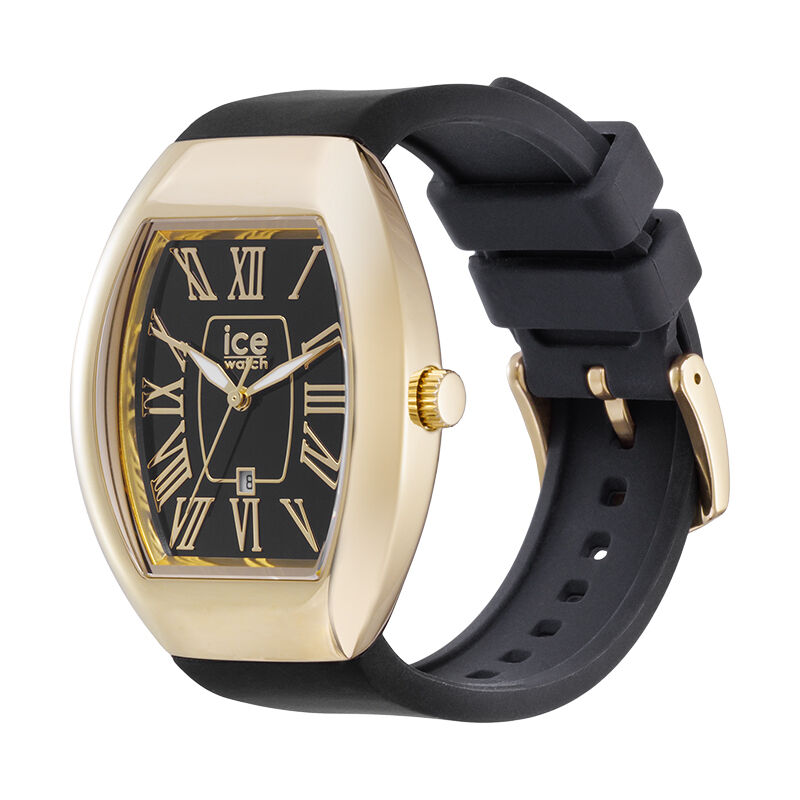 ICE-WATCH「〈ICE-WATCH(ｱｲｽｳｫｯﾁ)〉 ICE boliday ﾄﾞｰﾑﾒﾀﾙ ﾌﾞﾗｯｸｺﾞｰﾙﾄﾞ ｽﾓｰﾙ」|腕時計|